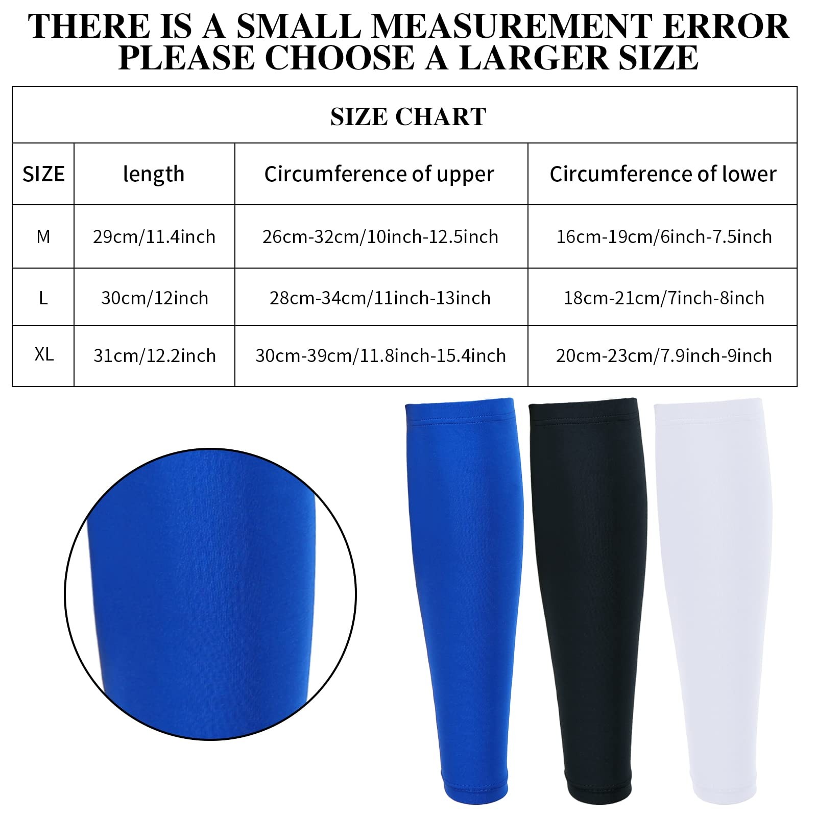 3 Pairs Calf Compression Sleeves Men Women Football Leg Footless Sock Running
