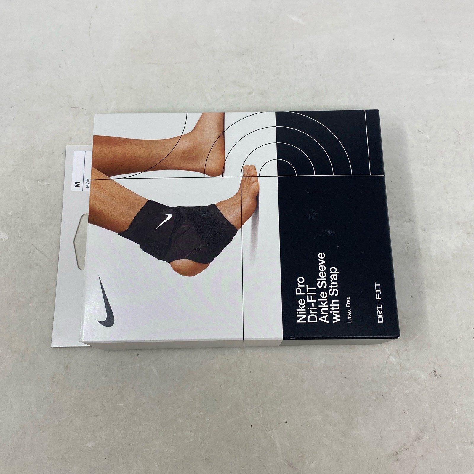 Nike Pro Dri-FIT Ankle Sleeve w/ Strap Black/White Unisex M – 3 PACK