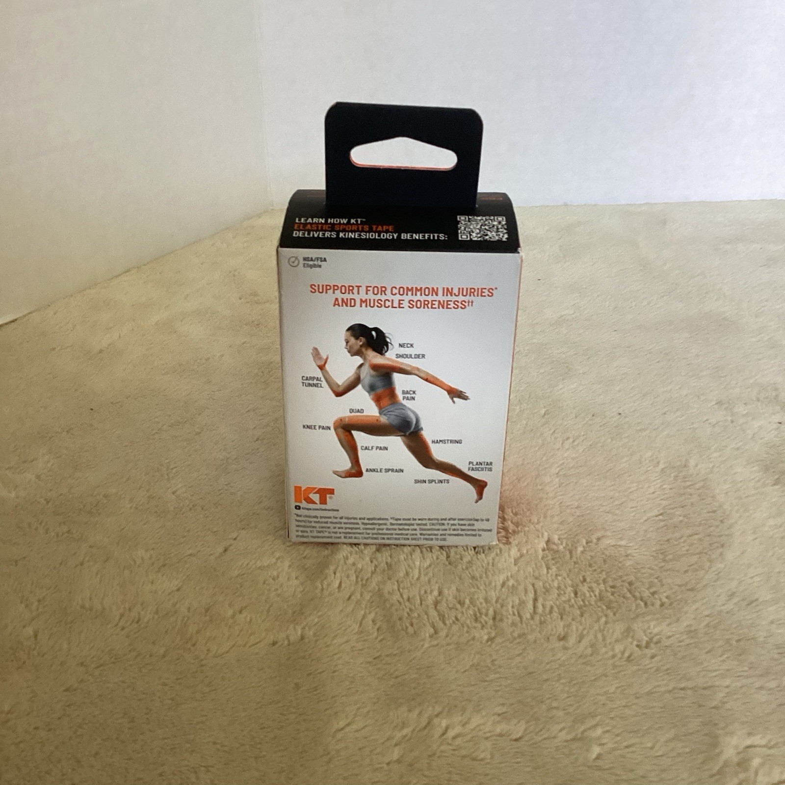 KT Tape Pro Wide Strips 10 Precut 10 Inch Black Support for Muscles and Joints