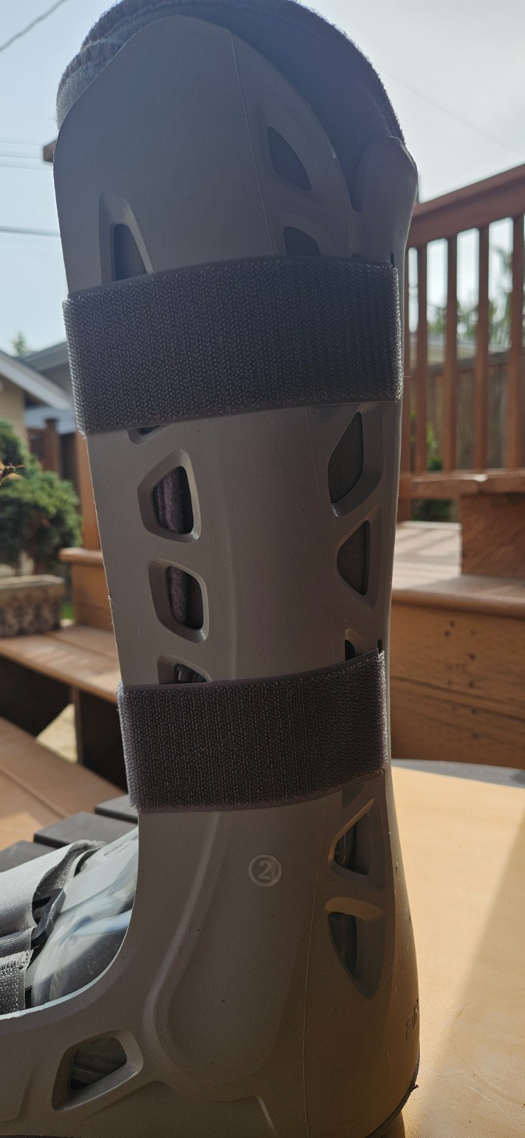 Aircast AirSelect Walker Boot Large Air Cast Walking Boot Inflatable Size L Grey