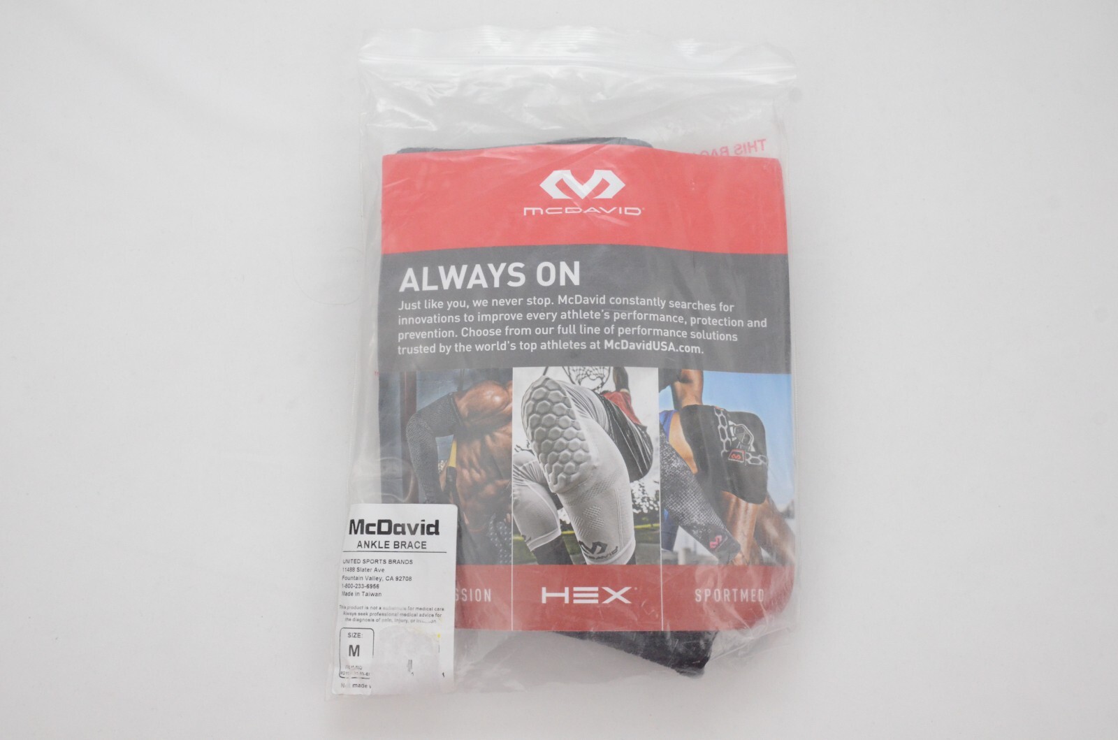 McDavid Ankle Brace Size Medium Level 3 Support Black New