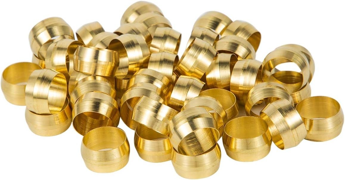 Complete 180PCS Brass Ferrule Assortment – Ideal for Multiple Tube Sizes