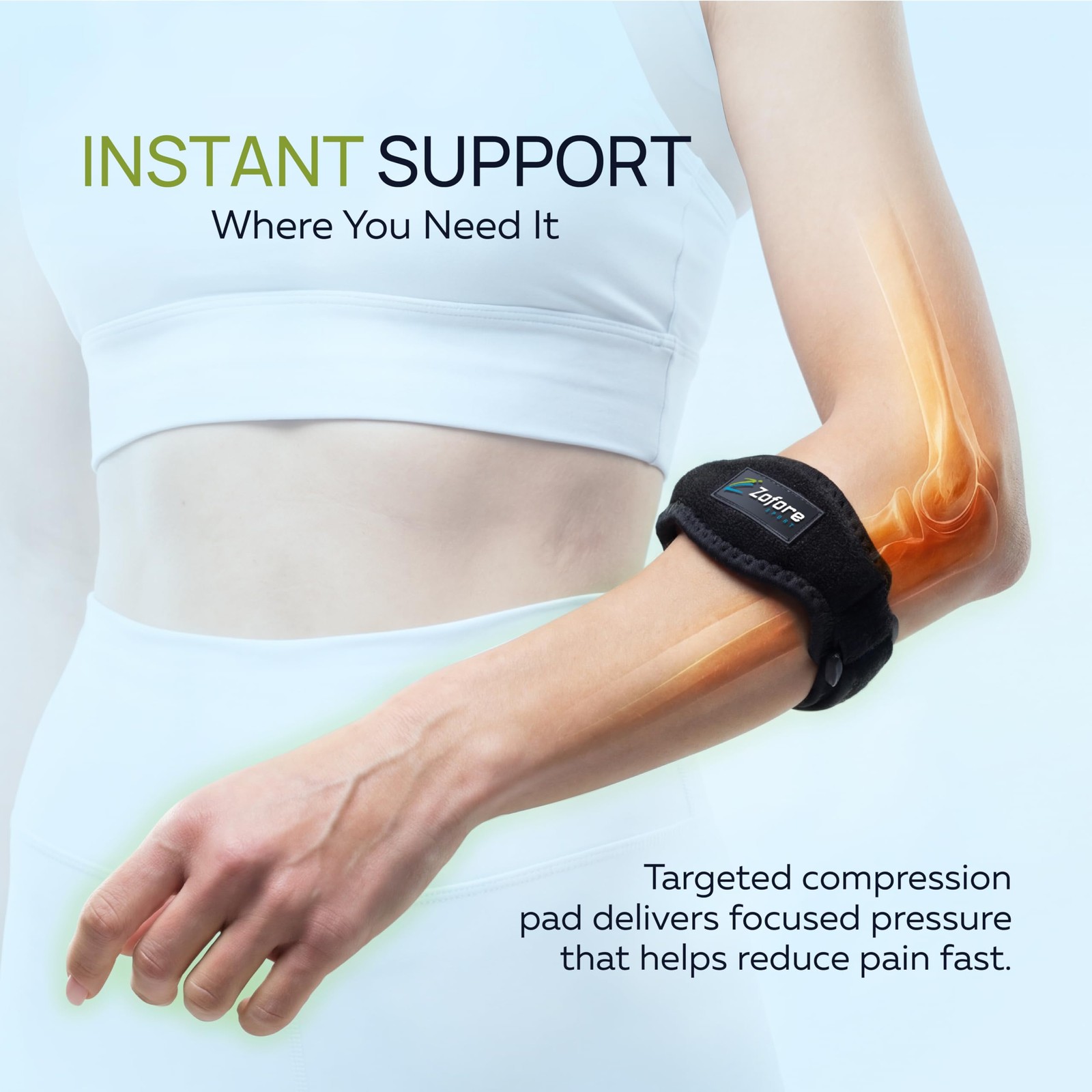 2 Pack Tennis Elbow Brace Compression Pad Pain Relief for Men Women