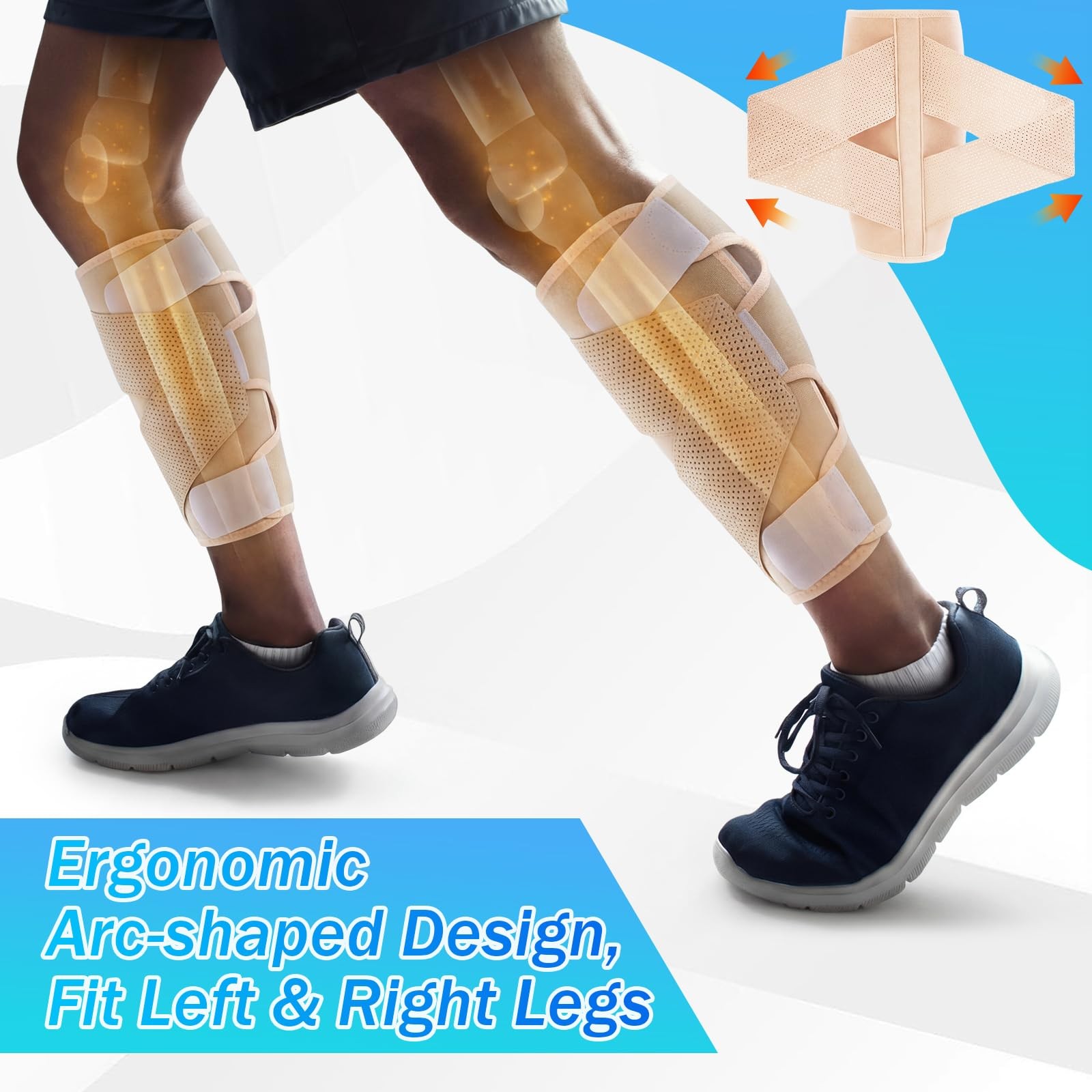 2 Pcs Compression Sleeves for Calf Swelling, Adjustable Diamond Elastic Suppo…