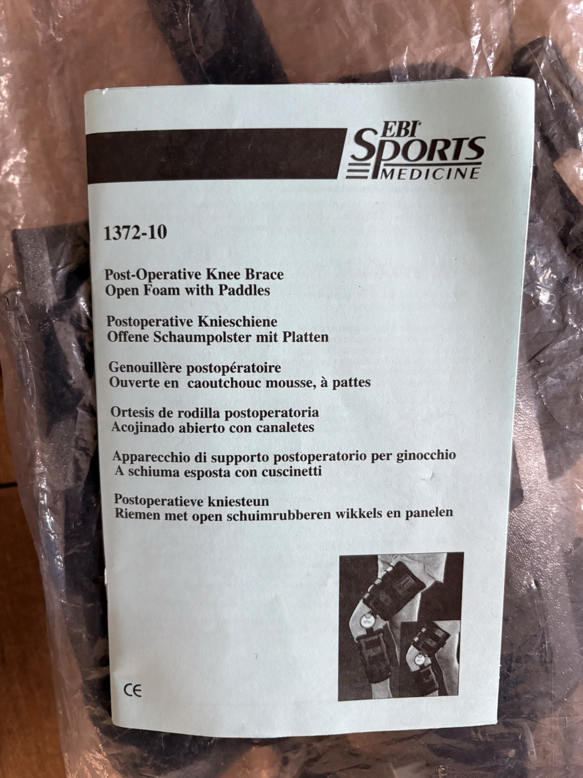 EBI Sports Medicine Post-Op Knee Brace Black 1372-10