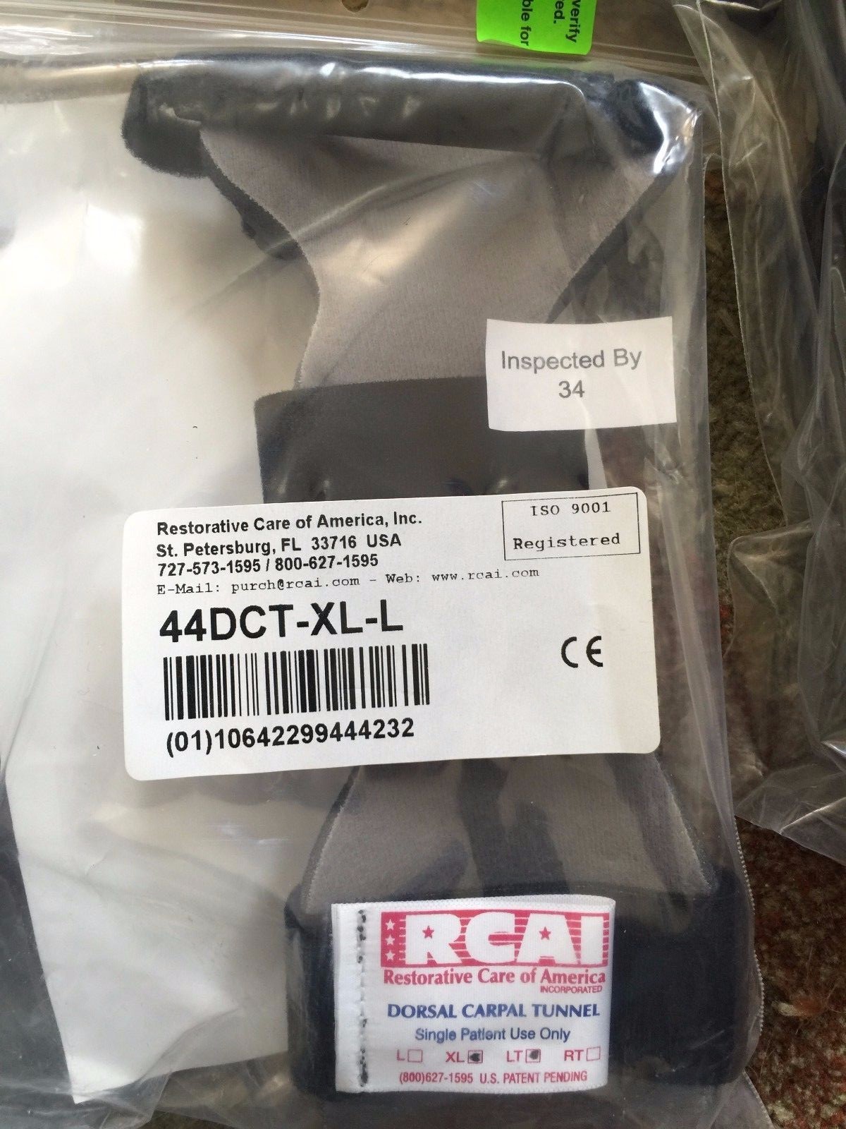 New RCAI Dorsal Carpal Tunnel Wrist Splint