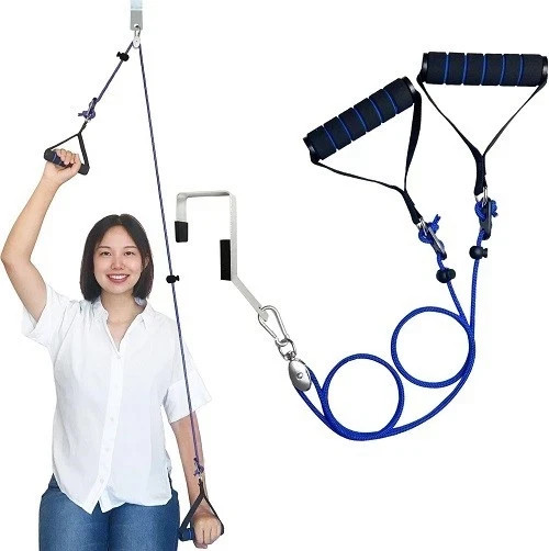 Shoulder Pulley for Physical Therapy Over Door Rehab Arm Exercise Pulley System