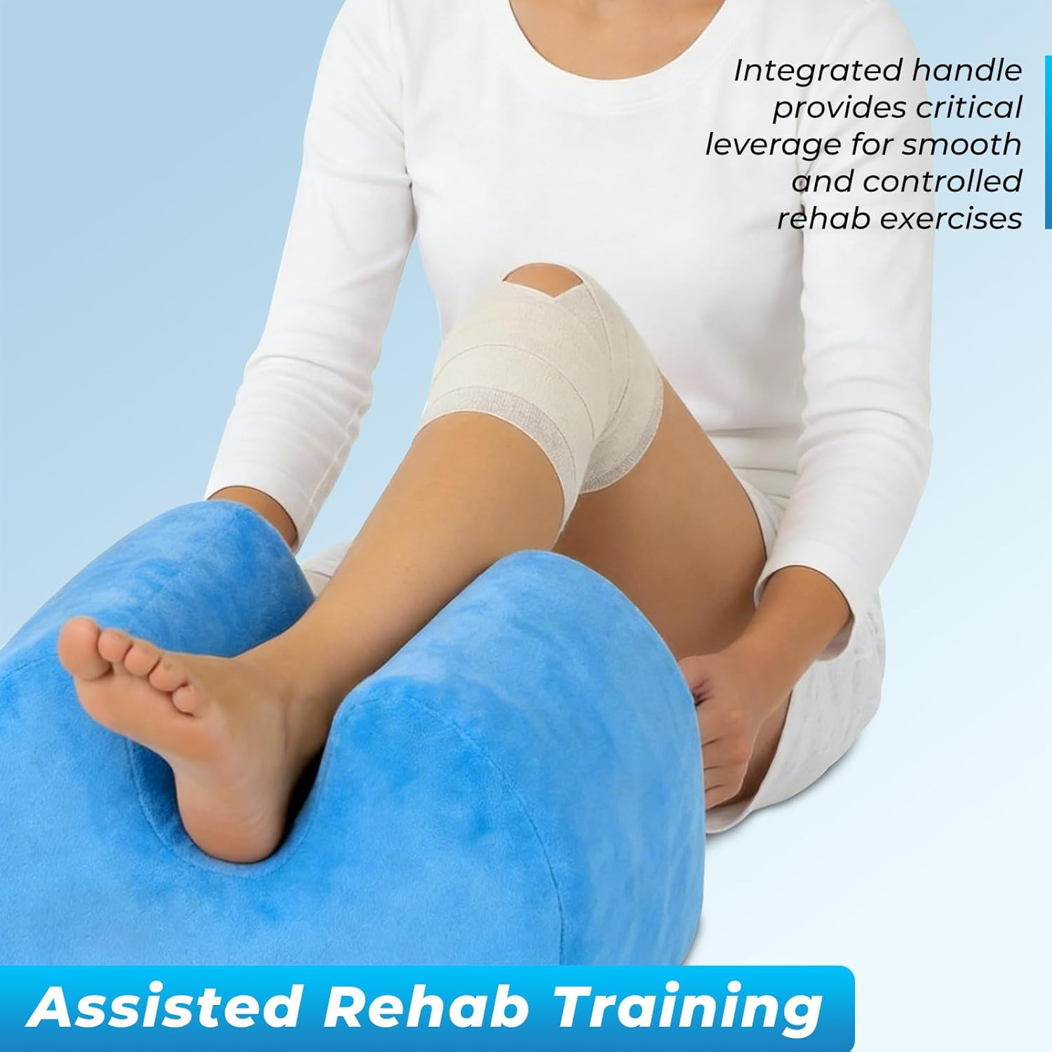 Post-Surgery Knee Replacement Pillow – Memory Foam Leg Elevation Support