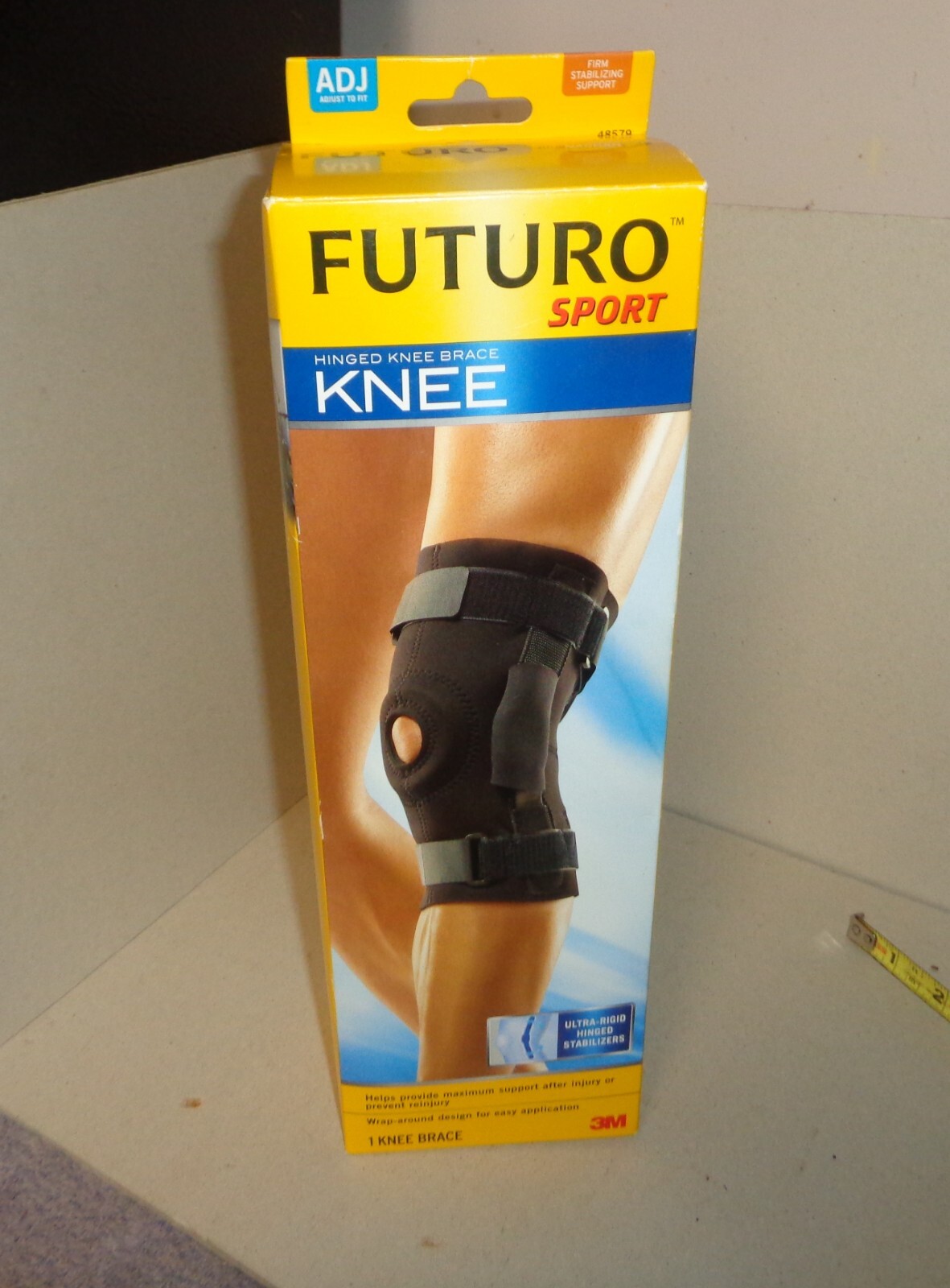 NEW FUTURO SPORT HINGED 16-19″ KNEE BRACE SUPPORT FOR RIGHT OR LEFT LEG