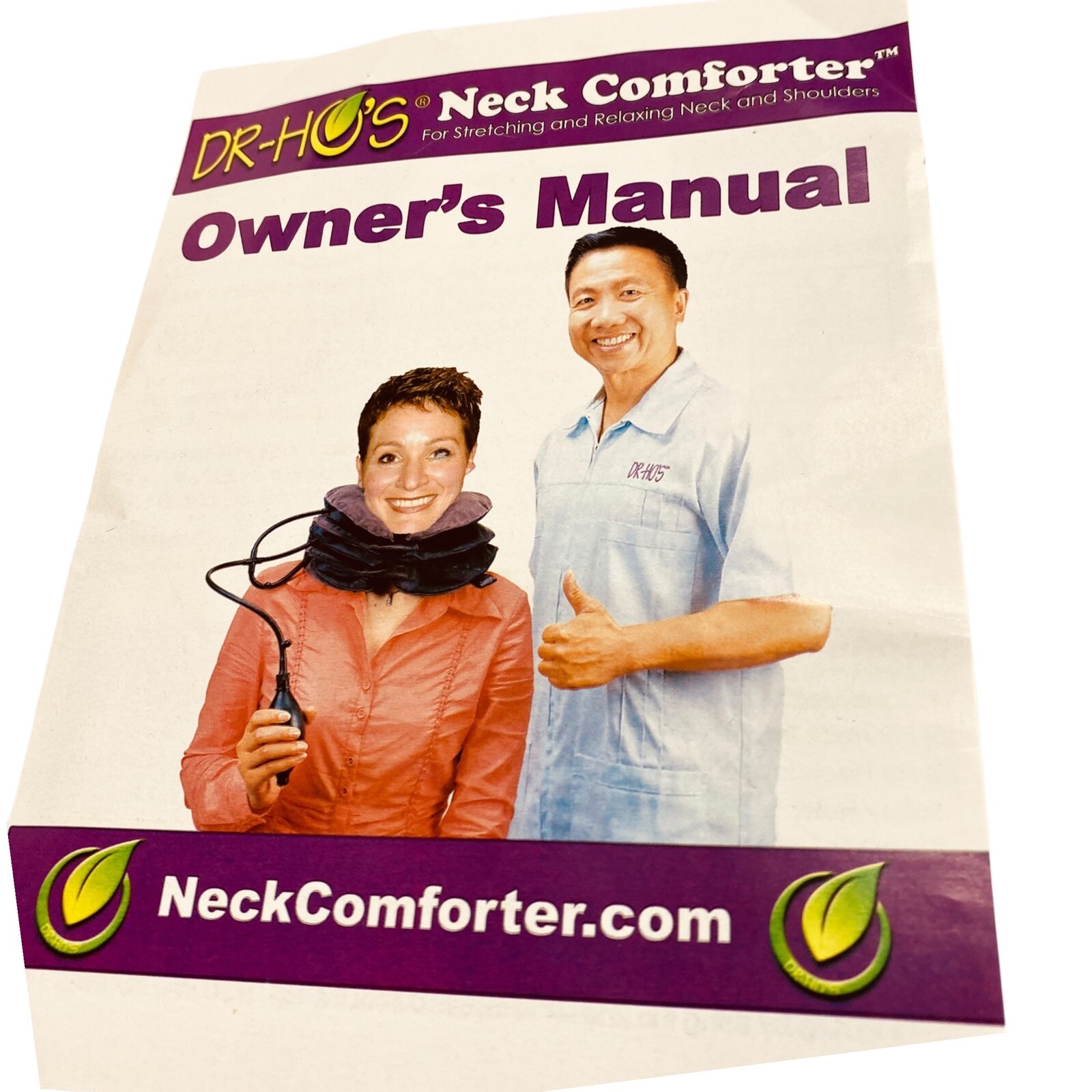 Dr-HO’s Neck Comforter Traction Device w/ CD Manual & Book for Neck Pain Relief
