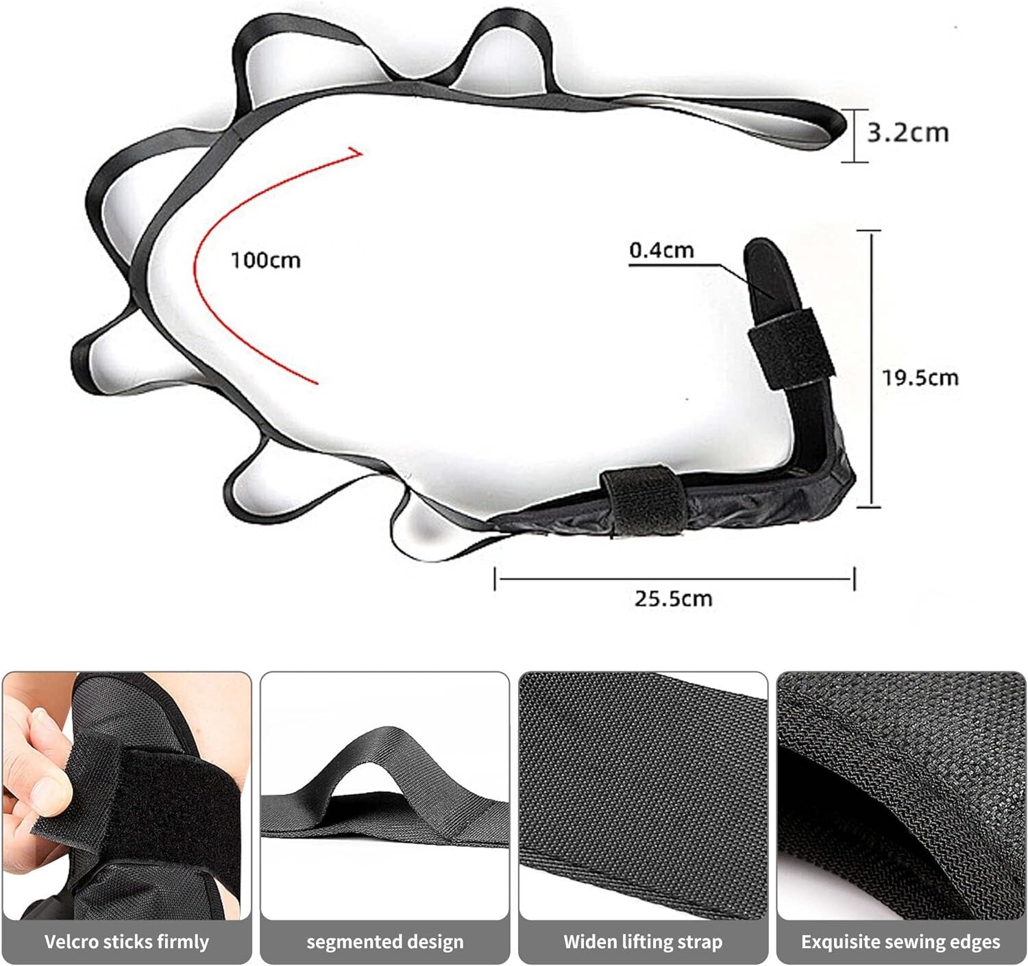 Yoga Stretch Strap Improves Strength and Relief to Heel Spurs, Calf, Thigh &Hip