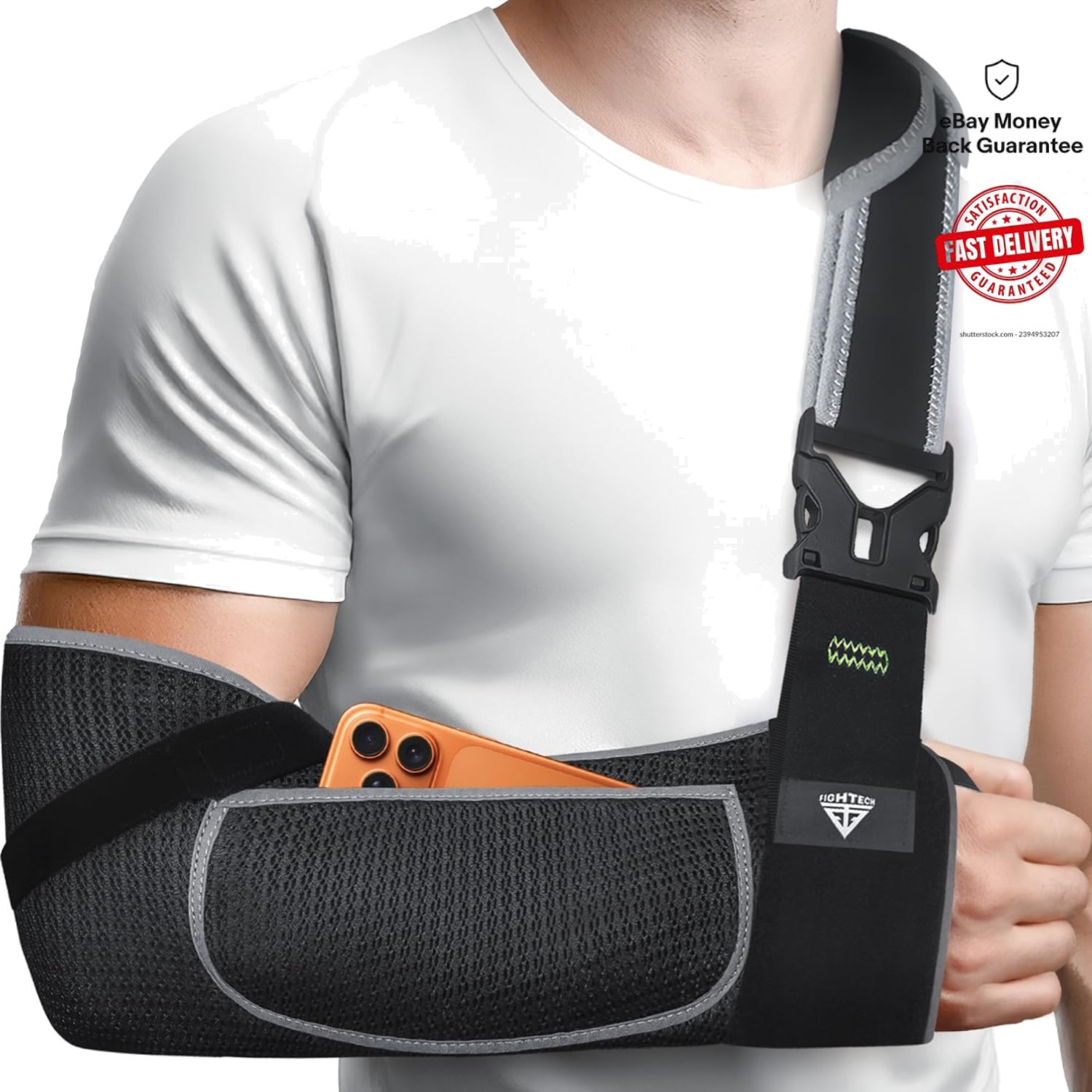 Durable Arm Sling for Rotator Cuff Recovery – Breathable Mesh with Thumb Loop