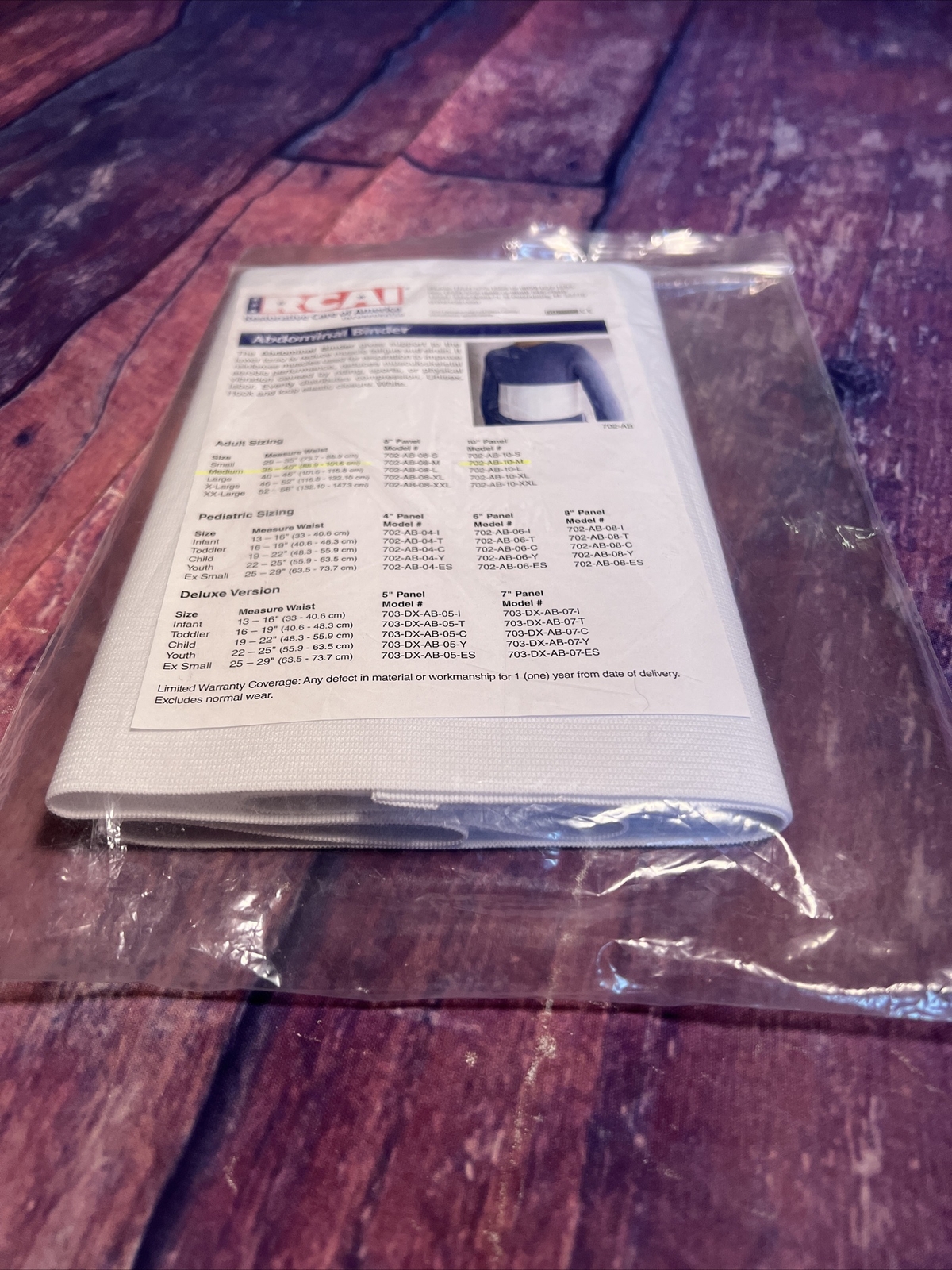 Restorative Care of America Incorporated 10″ Abdominal Binders – size: M(35-40″)