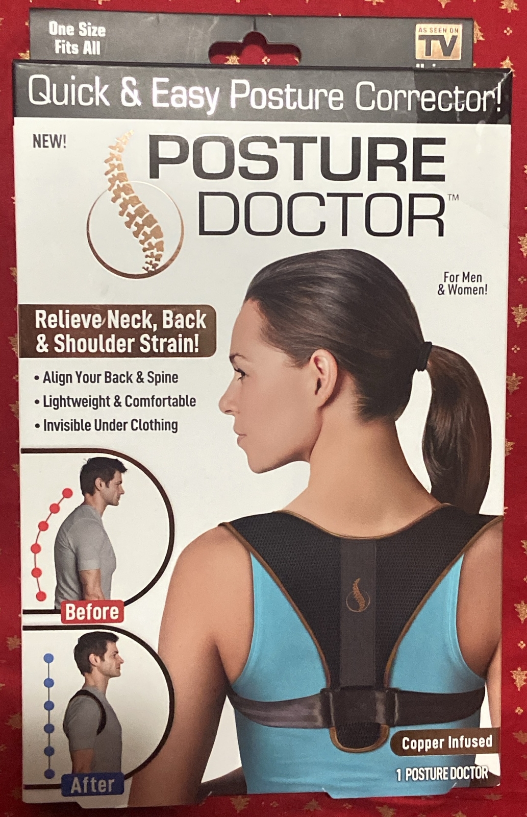 Posture Doctor Quick & Easy Posture Corrector – Black Ontel brand As seen on TV