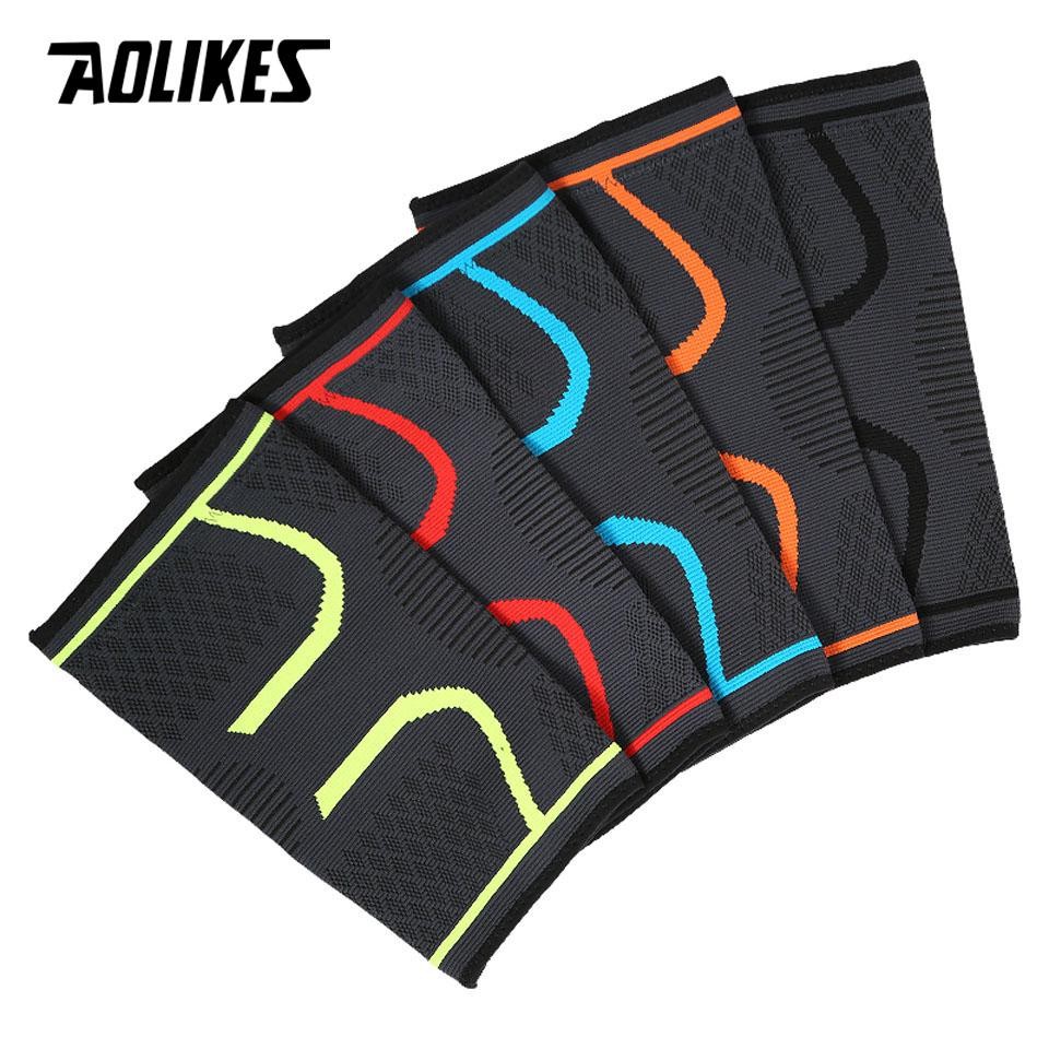 Sports Compression Knee Sleeve Elastic Nylon Support for Basketball Gym