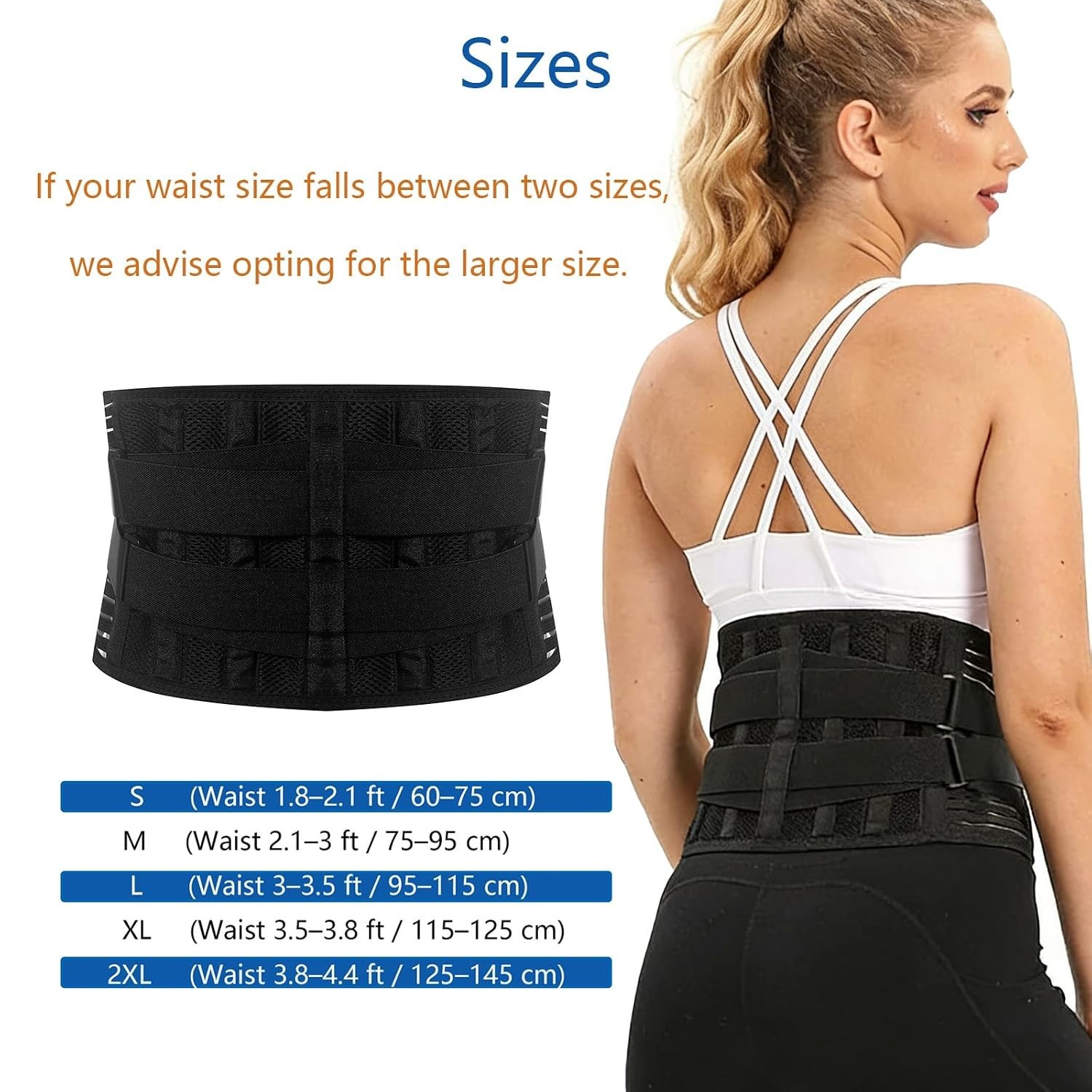 Back Brace for Lower Back Pain Relief,Breathable Back Support Belt,Adjustable…