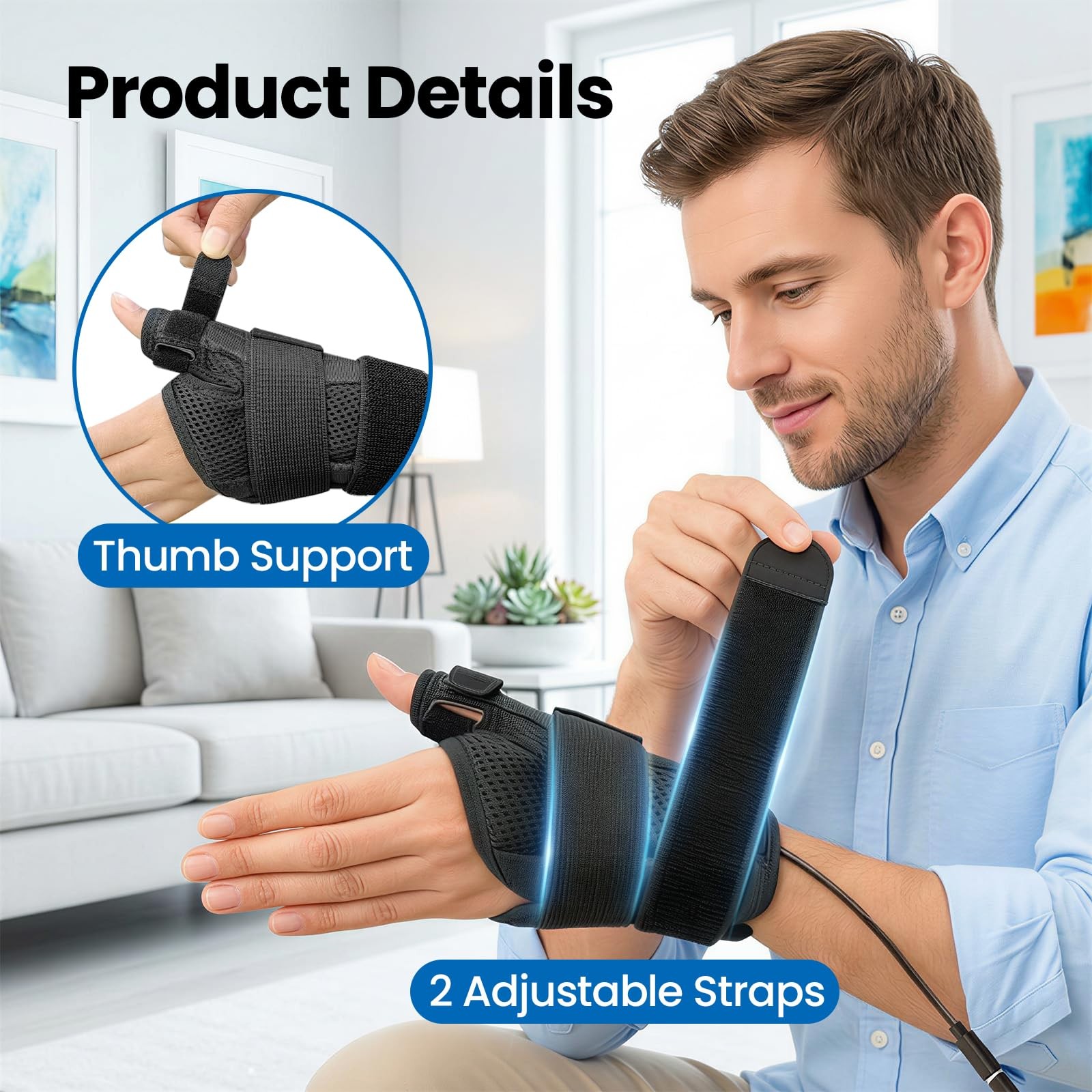 Aroma Season Heating Pad for Hands, Thumb & Wrist Black