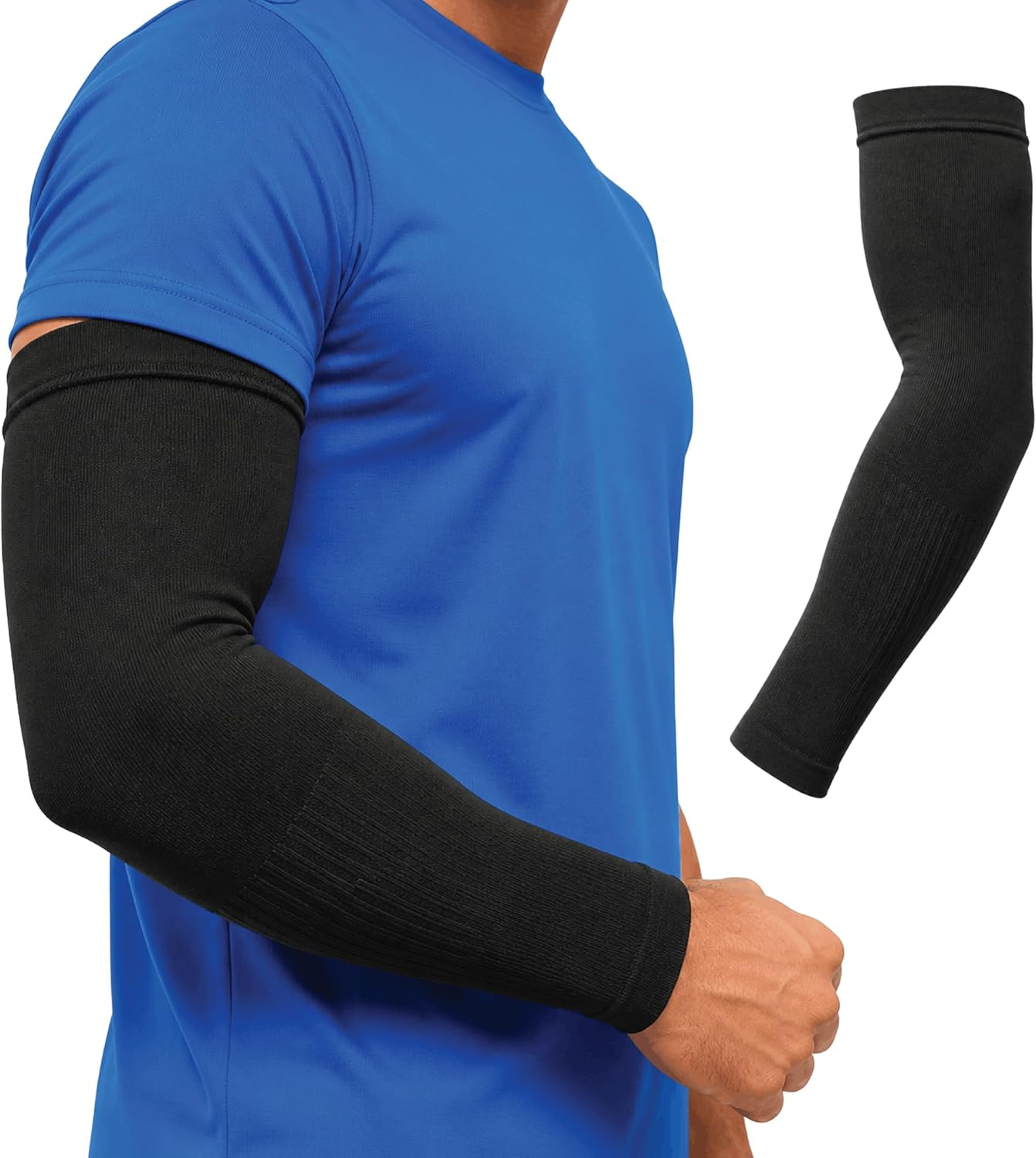 Full Arm Compression Sleeve, 10-20 Mmhg, Men & Women | Graduated Support, Breath