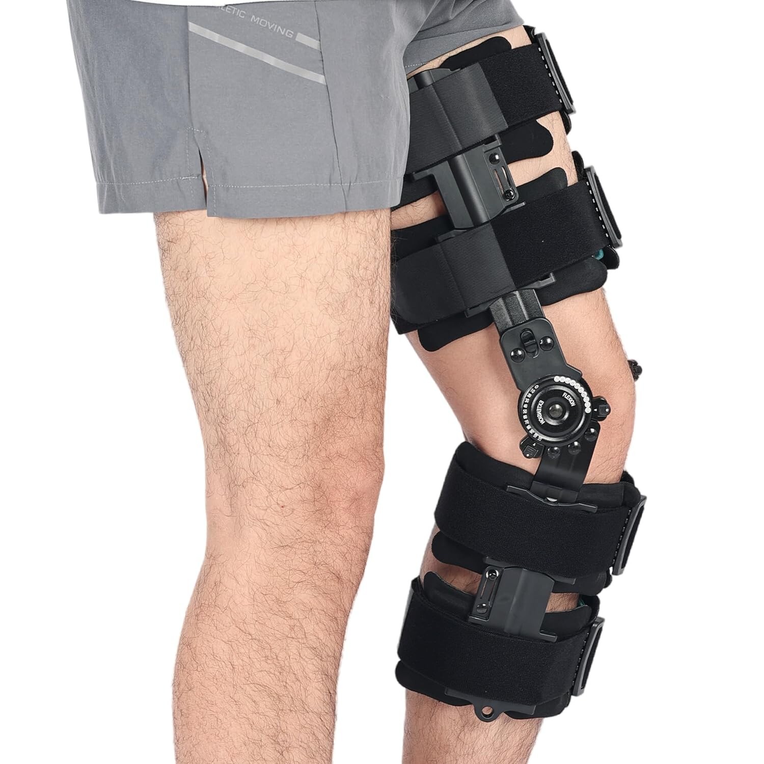 Komzer Hinged Post-Op ROM Knee Brace Universal Left or Right One Size Fits Most!