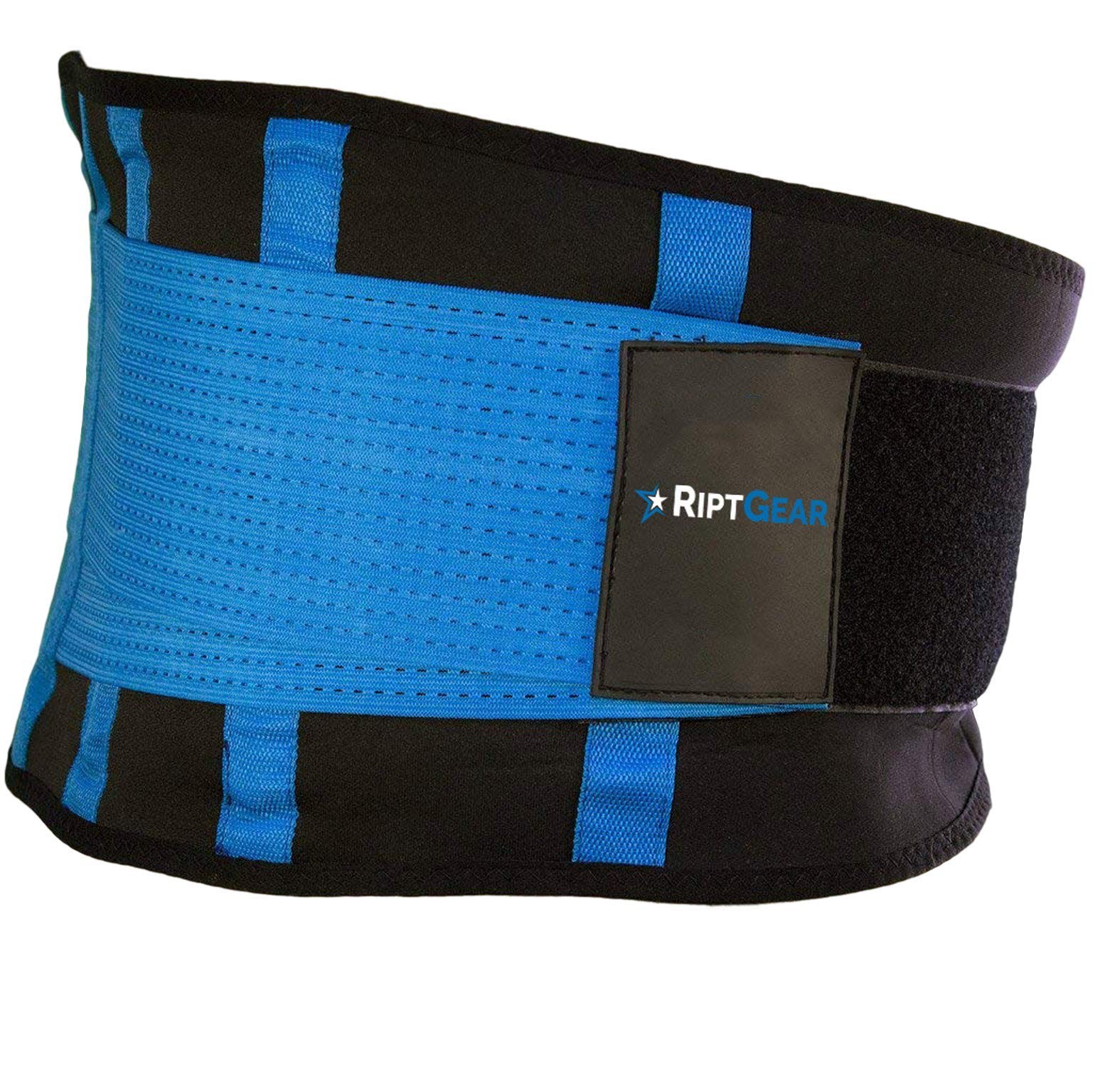 RiptGear Back Brace for Lower Pain Relief – Medium (Pack of 1), Blue