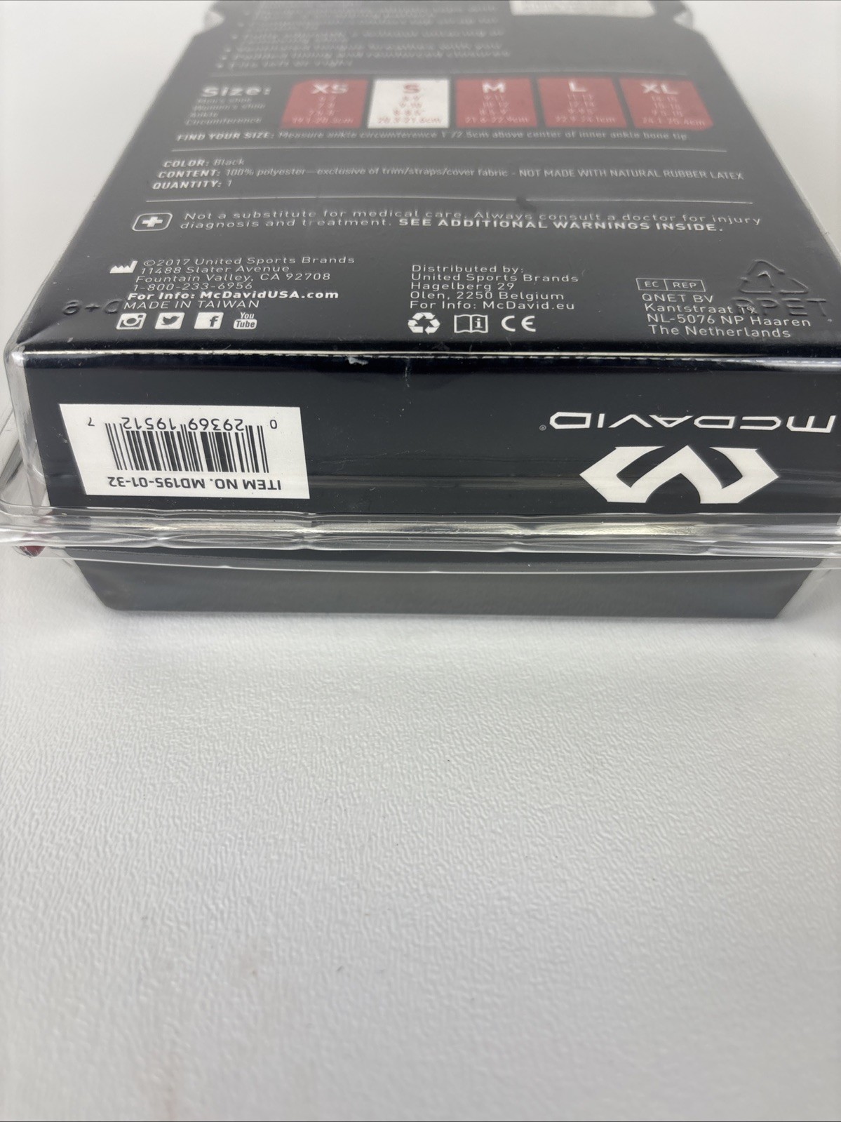 McDavid 195 Ultralight Lvl 3 Ankle Brace W/ Straps Small Mens 8-9 Womens 9-10