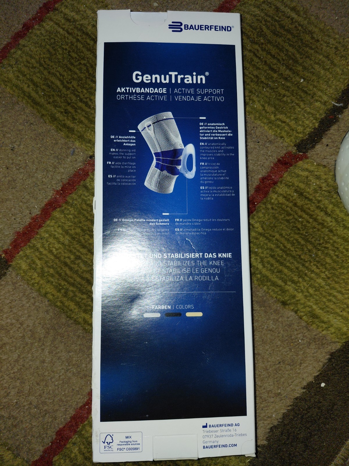 bauerfeind knee brace size 6