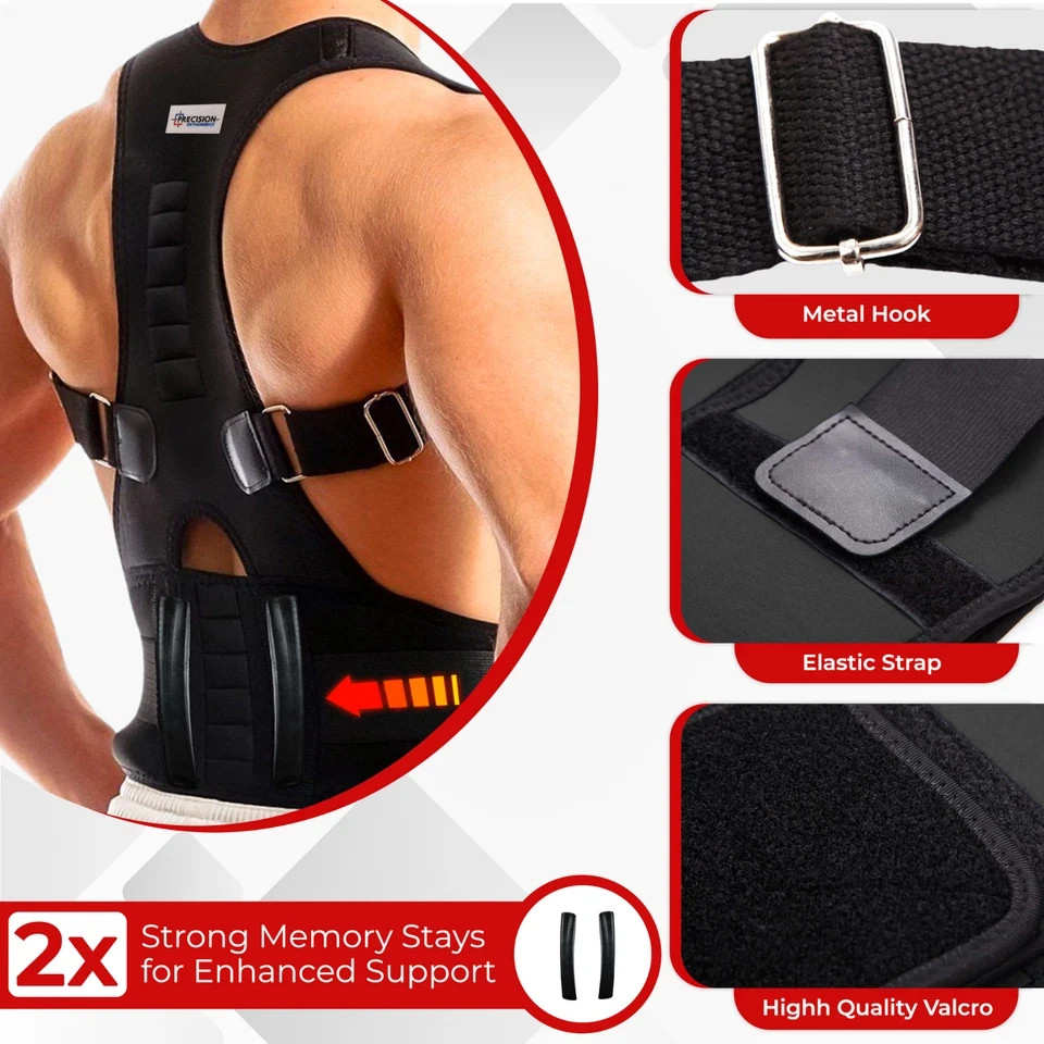 Back Brace Posture Corrector Magnetic Lumbar Back Support Belt Men-Women