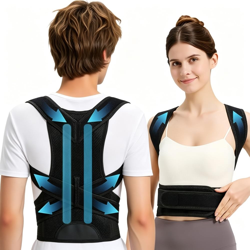 Posture Corrector for Men and Women, Adjustable Back Brace for Back, Neck and…