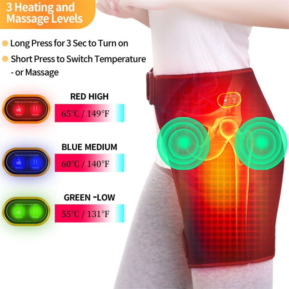 Electric Infrared Heating Hip Brace Heating Massage Pad Vibration Heating Pad