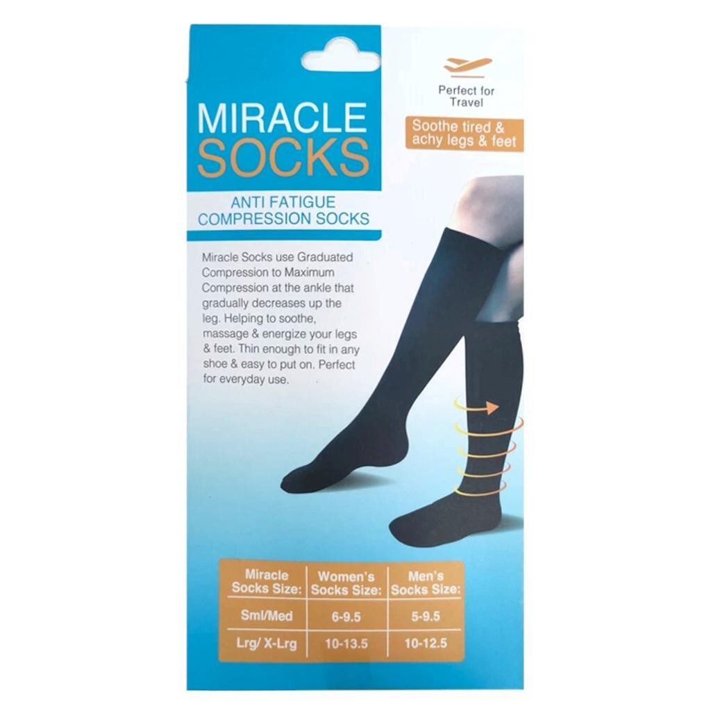 Compression Support Socks – Flight & Travel Relief for Varicose Veins, Swelling