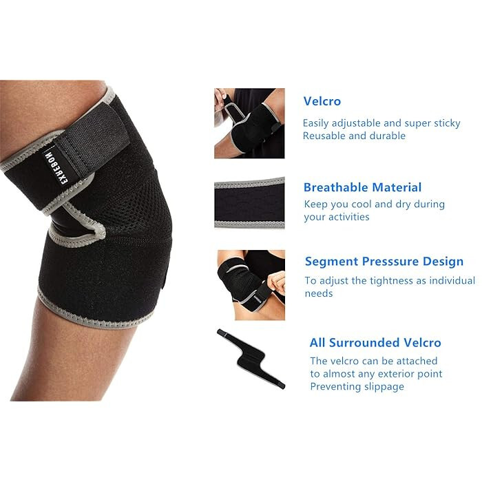 Exrebon Adjustable Elbow Brace* Men & Women Universal for Left & Right/Support