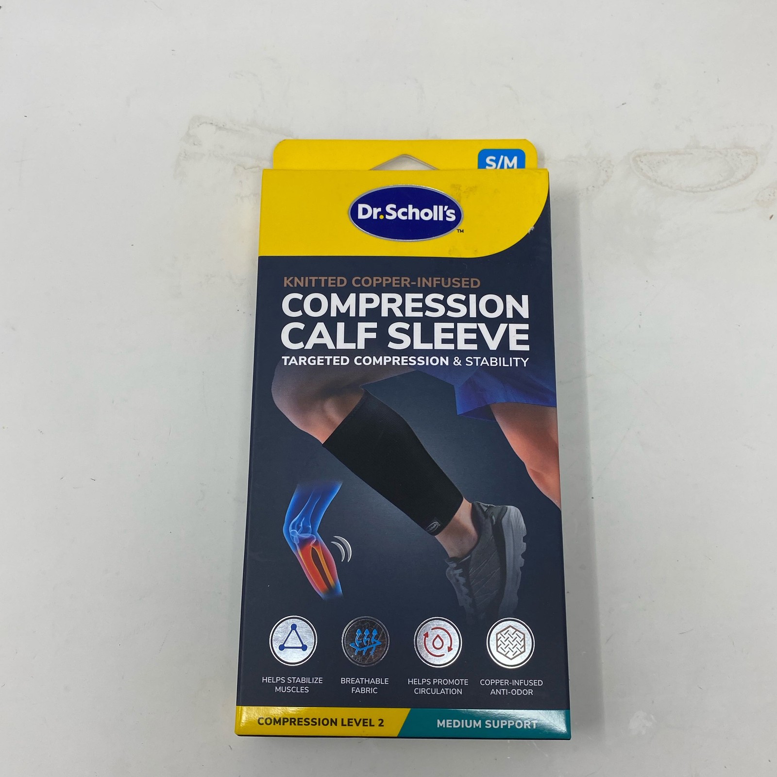 Dr. Scholl’s Copper-Infused Calf Sleeve S/M Black Level 2