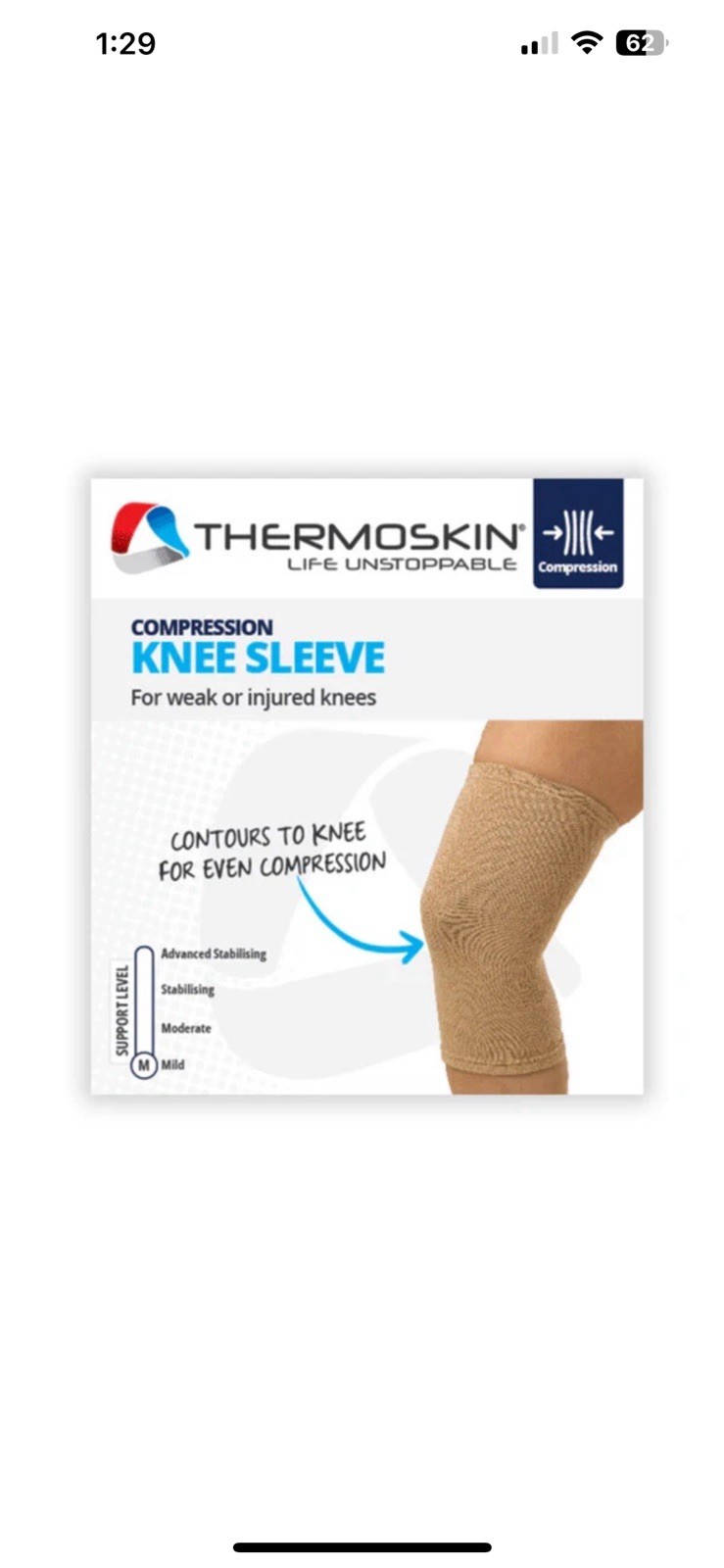Thermoskin Compression Knee Sleeve Small