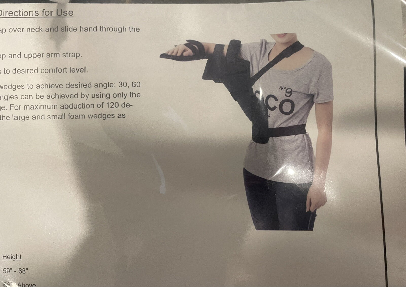 OM-60-101 Shoulder Support Rehab Brace Small 59-68” S NEW! FREE SHIPPING!