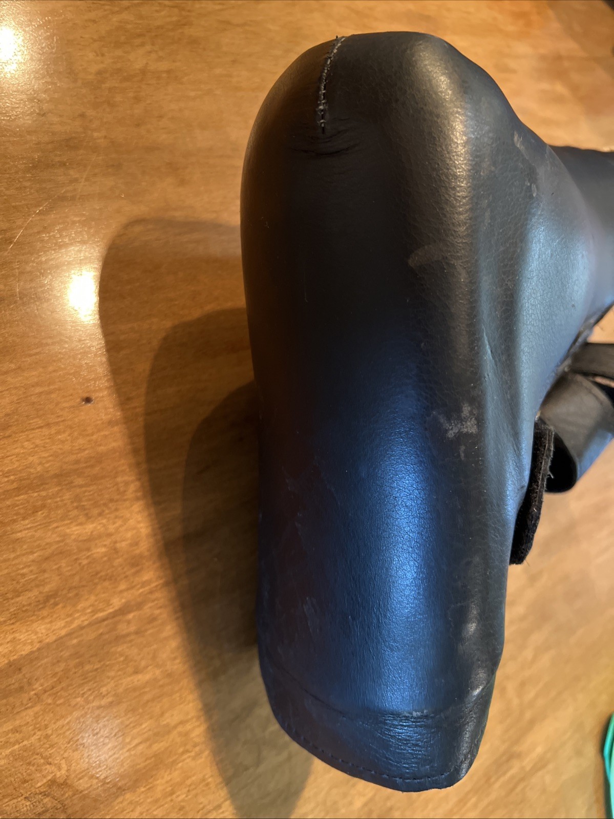 Black Leather Custom Ankle Brace Support Left AFO Size Large