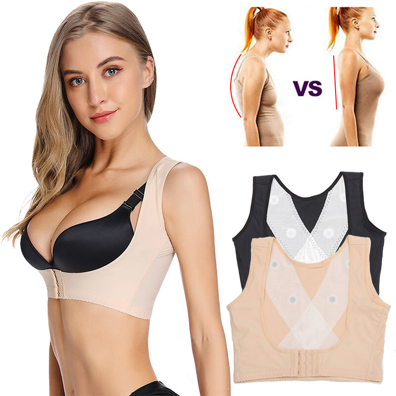 Women Adjustable Shoulder Back Posture Corrector Chest Brace Support Bra Shaper