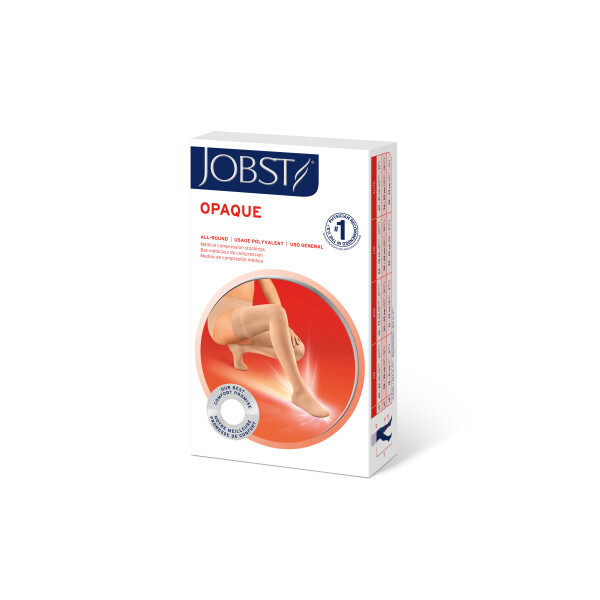 JOBST Women’s Opaque Thigh High Dot 15-20 mmHg Closed Toe