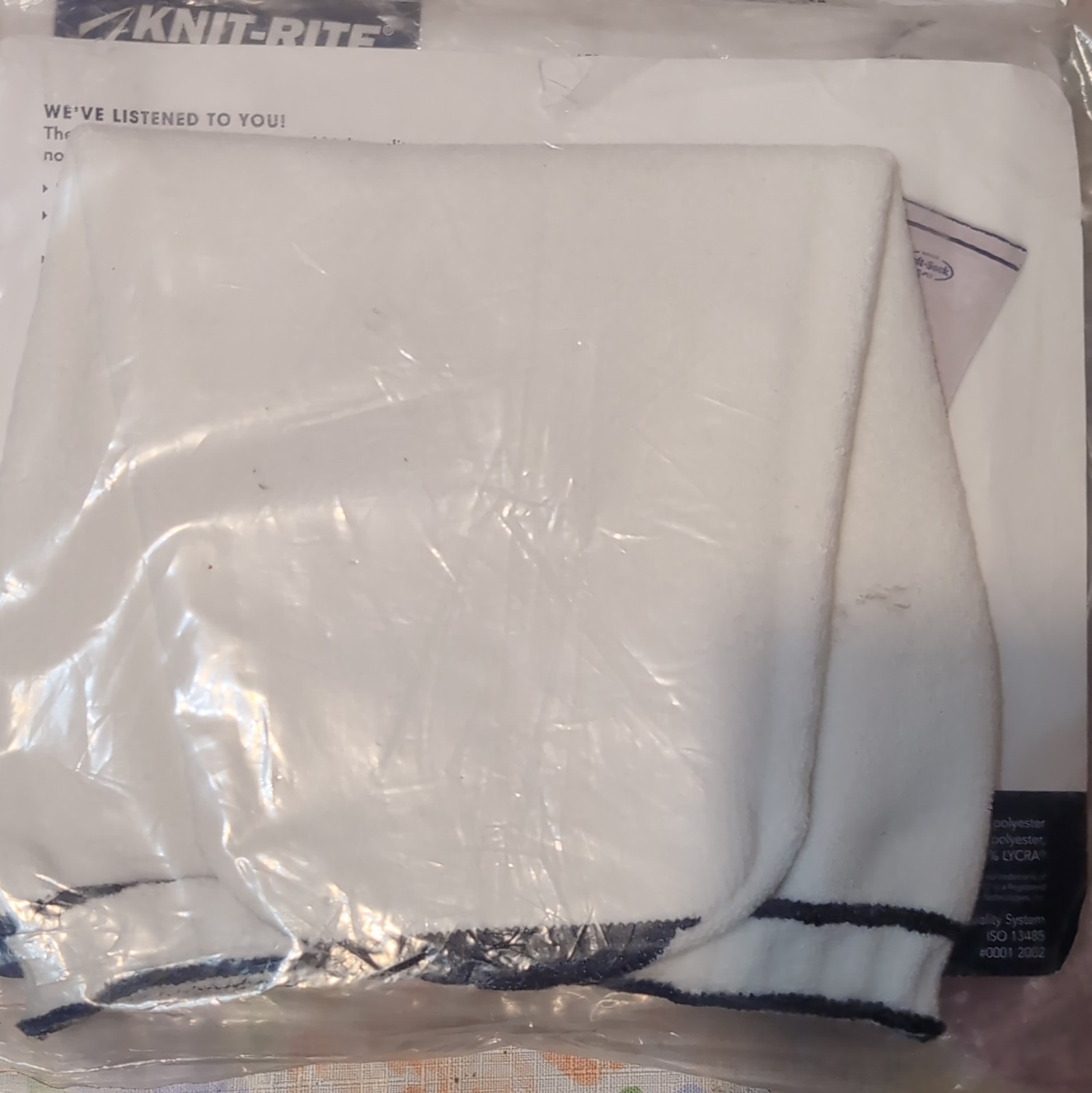 3 Knit-Rite Soft-Sock Prosthetic Sock 5 Ply White Size 3+ Coolmax MPN 1SP5SWSH