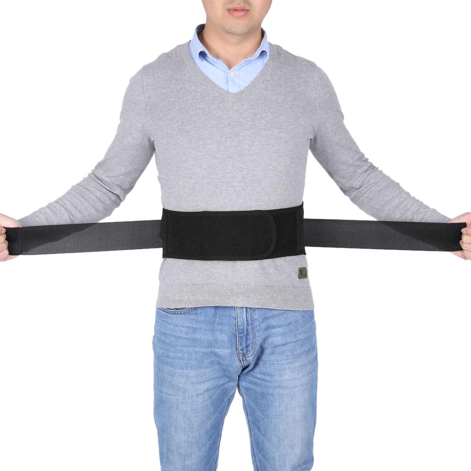 New Tourmaline Self Heating Magnetic Therapy Black Waist Protection Belt Lumbar