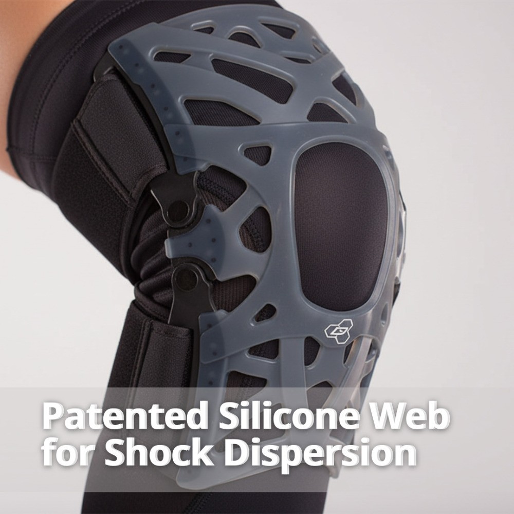 DonJoy Performance Webtech Black Small Knee Brace with Silicone Shock Absorption