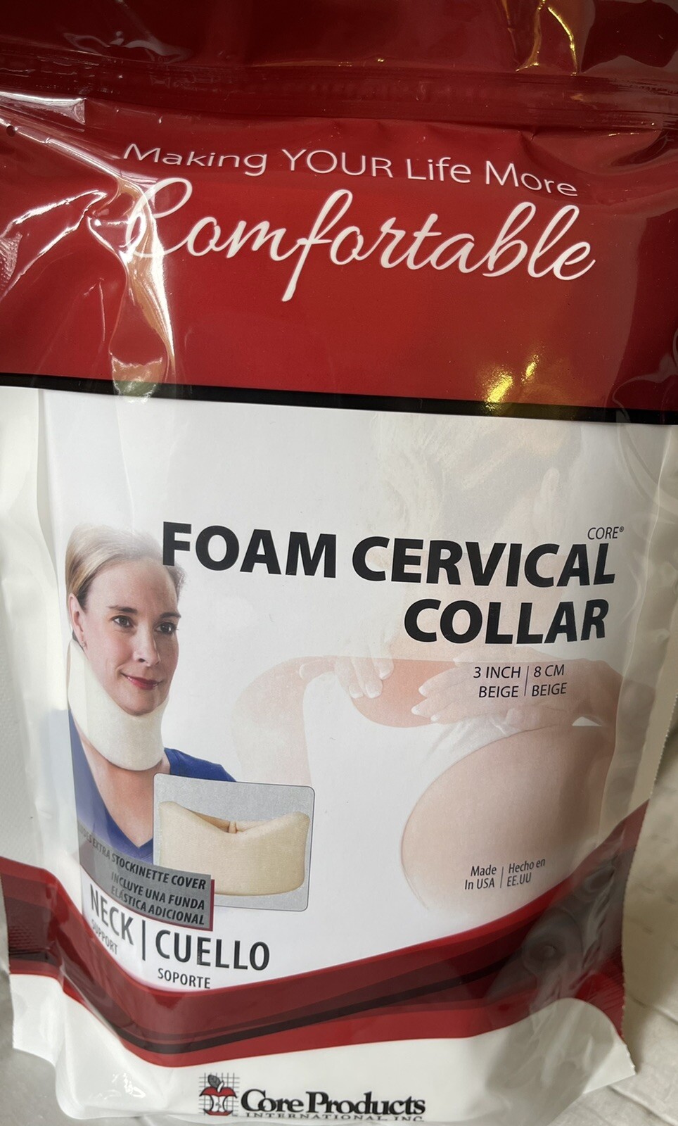 3 Inch / 8 Cm – Foam Cervical Collar Neck Brace Beige New