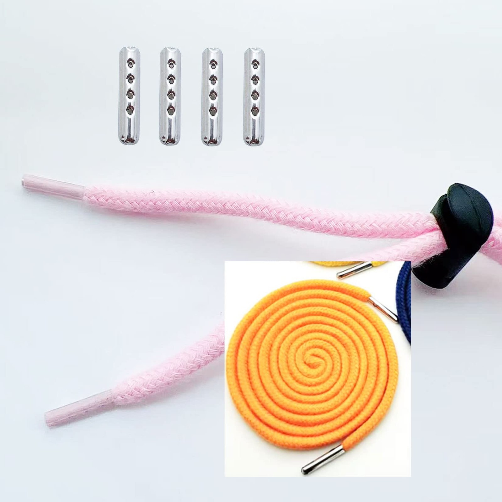 200PCS Metal Shoelace Aglets Replacement Tips Assorted Color Set