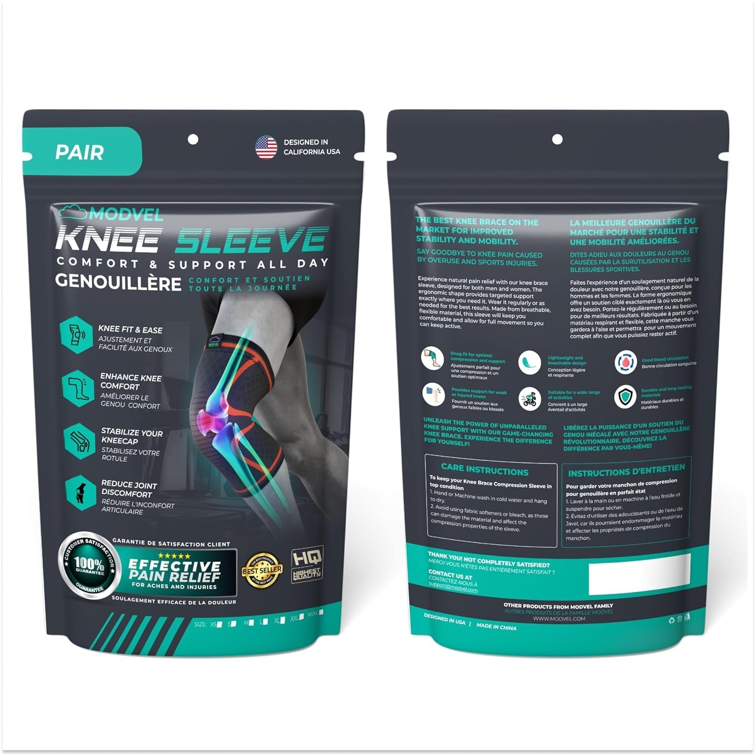 Non-Slip Workout Knee Support – Meniscus Tear, Arthritis