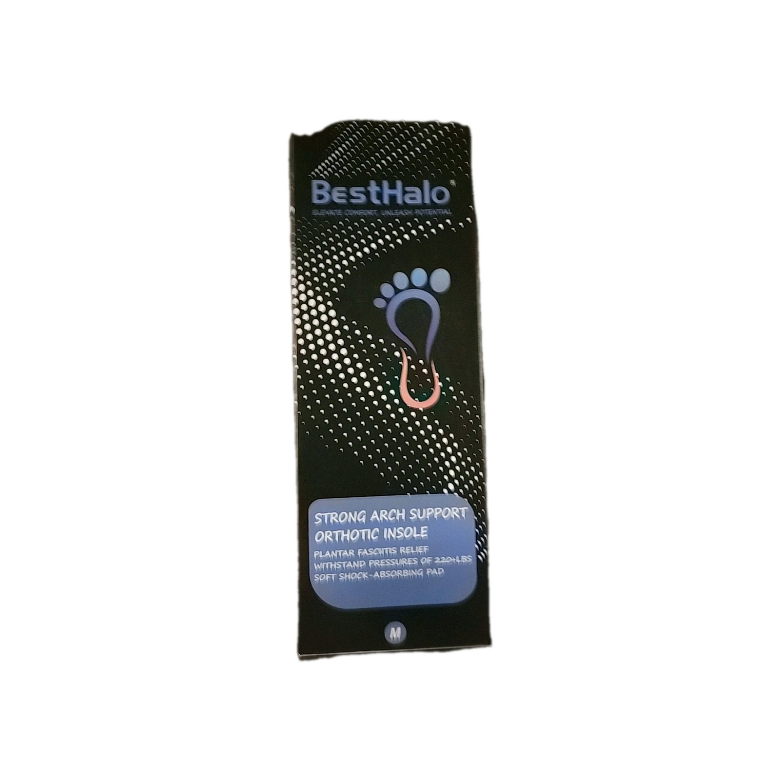 BestHalo Insoles High Arch Support Inserts Gel Cushion Blue Men’s 9-10.5 Med