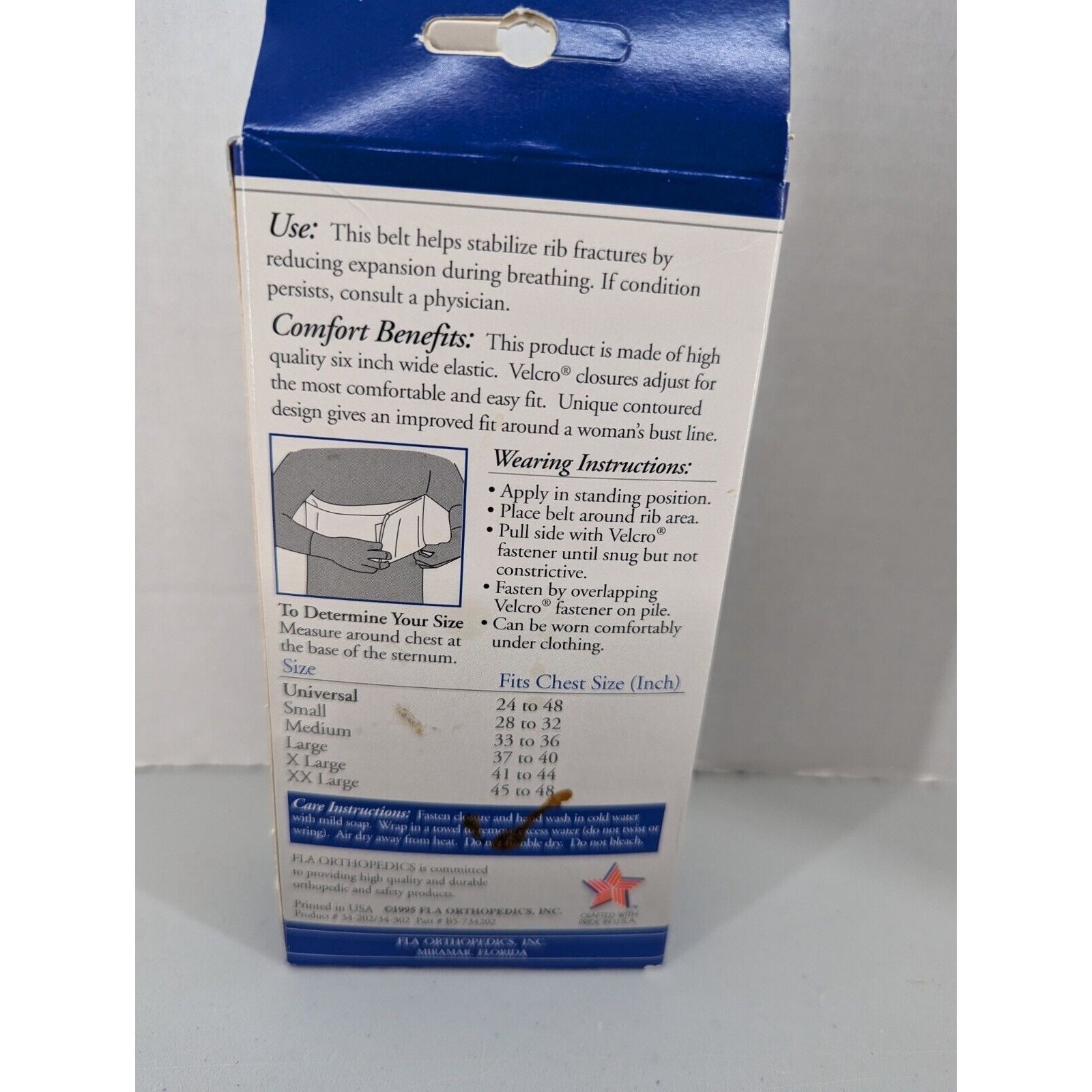 FLA Universal Surgical Rib Belt For Women White XLarge -012518
