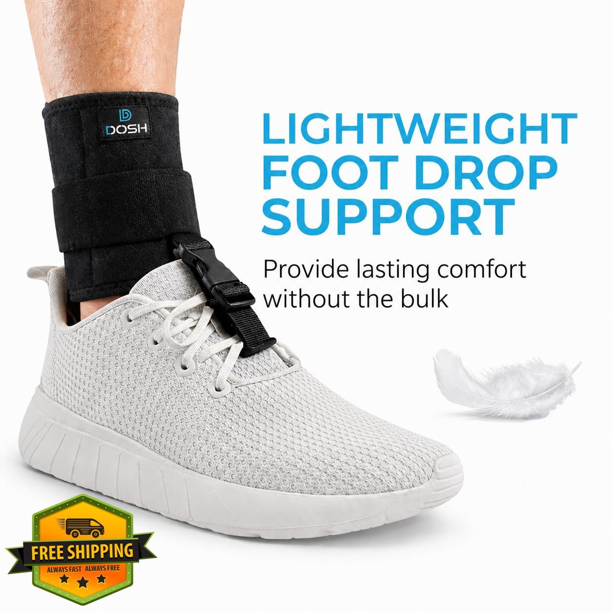 Dosh AFO Foot Drop Brace Unisex Black