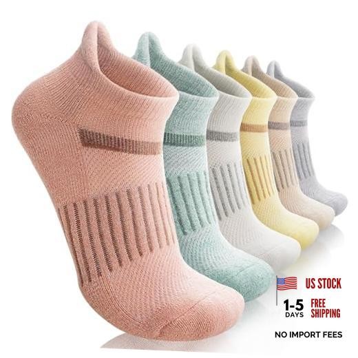 6 Pairs Merino Wool Ankle Running Hiking Socks Medium Ivory/Beige/Pink