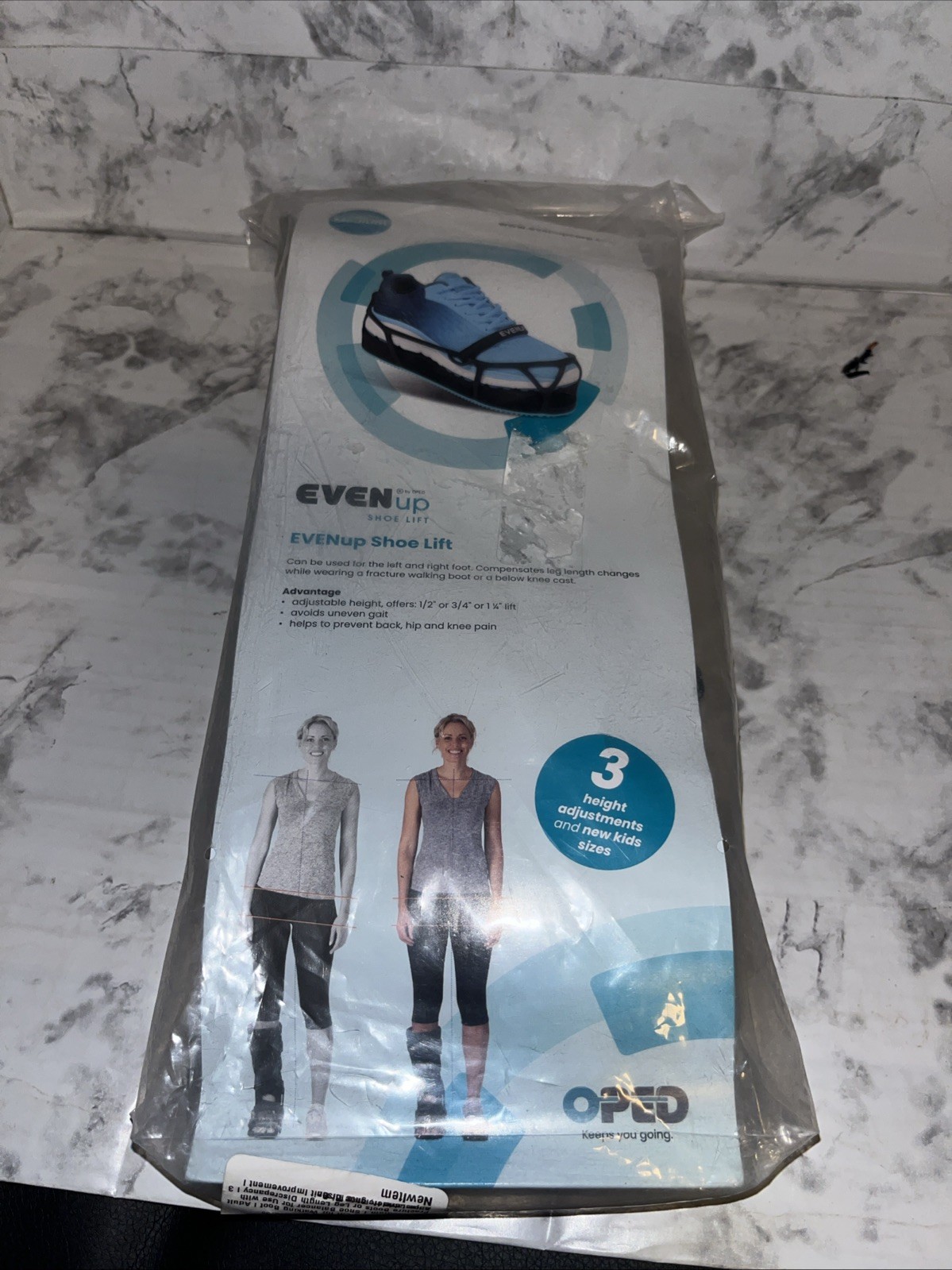 EVENup Shoe Lift for Walking Boot – Adult Size Medium Womens (9-11)