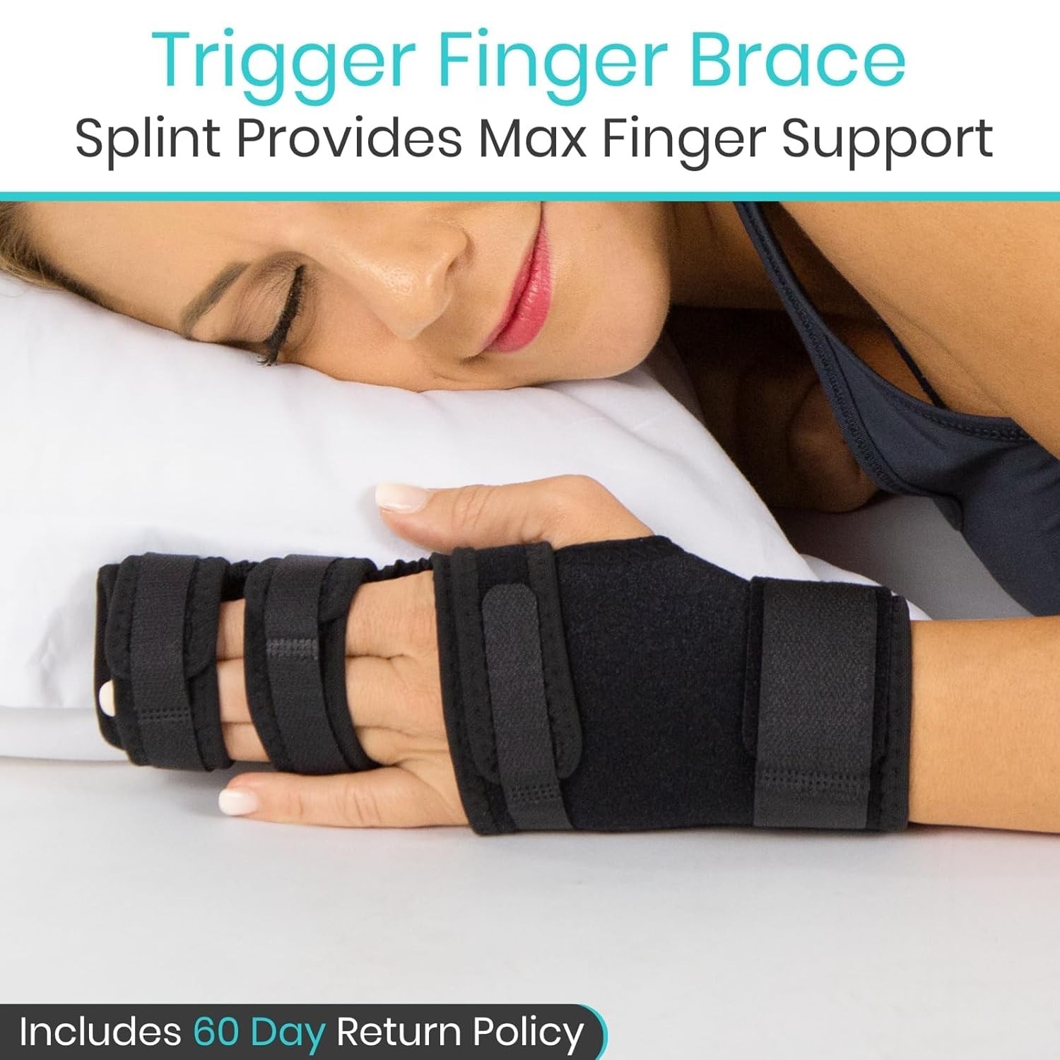 Trigger Finger Splint – 2 Finger Brace for Middle, Index, Pinky, or Ring Fing…