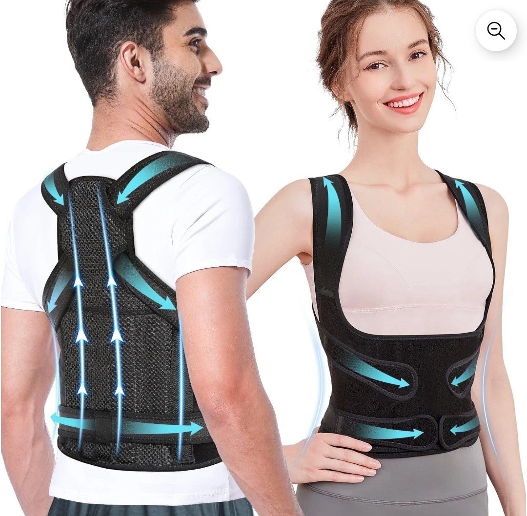 New 2XL Back Brace Posture Corrector (42″ Inch- 48″ Inch) Black